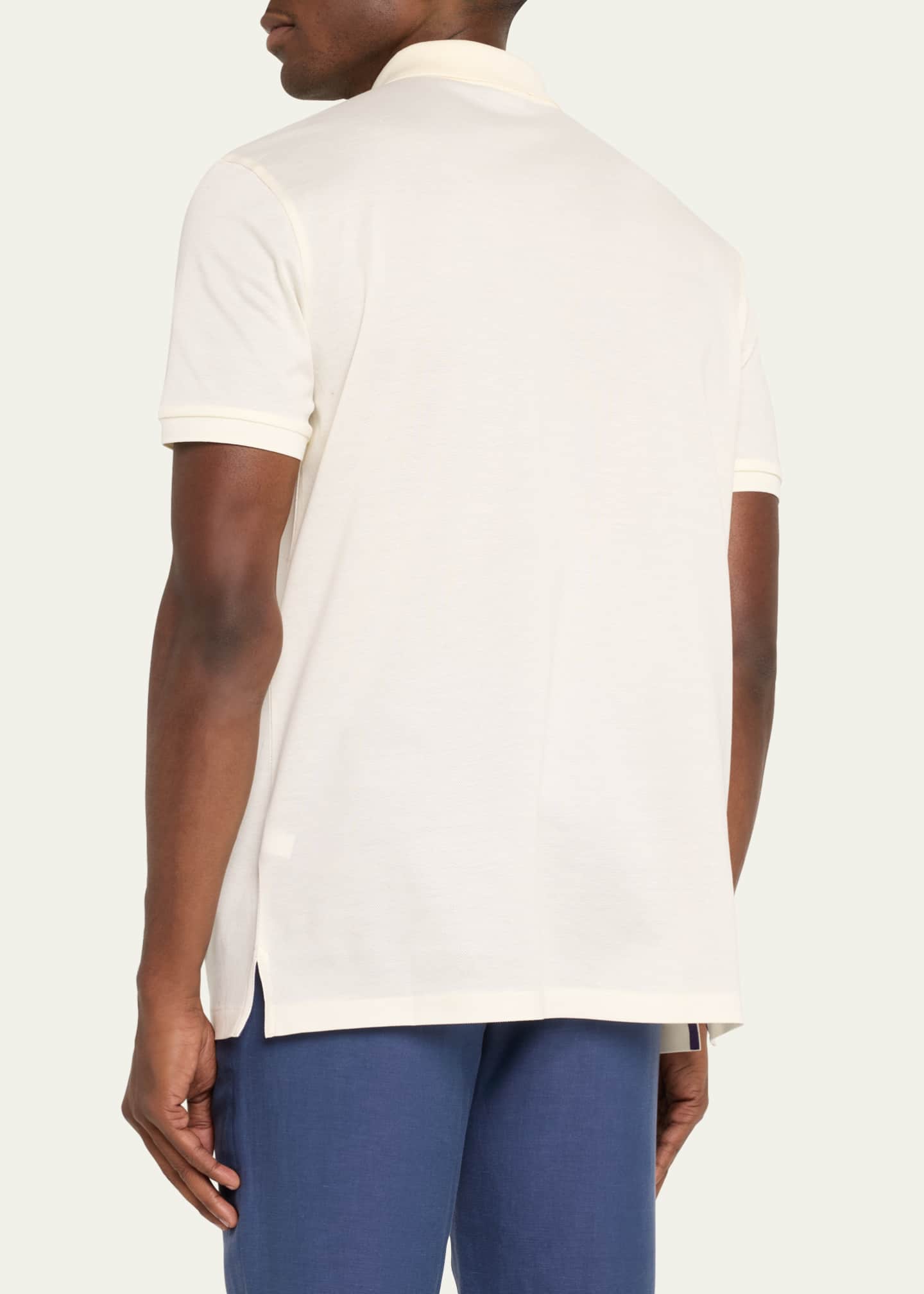 Ralph Lauren Purple Label Men's RL Pique Polo Shirt Image 3 of 5