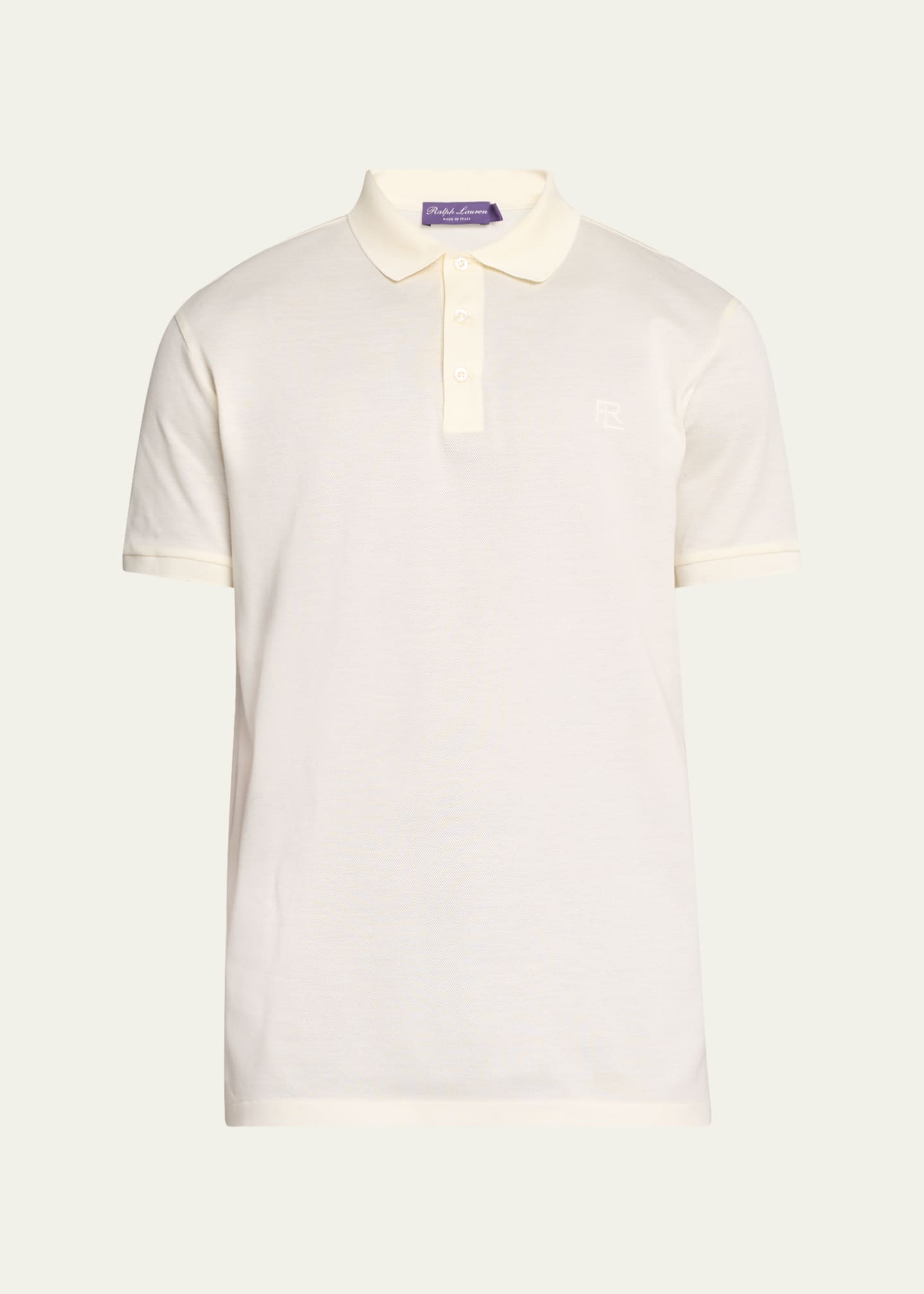 Ralph Lauren Purple Label Men's RL Pique Polo Shirt Image 1 of 5