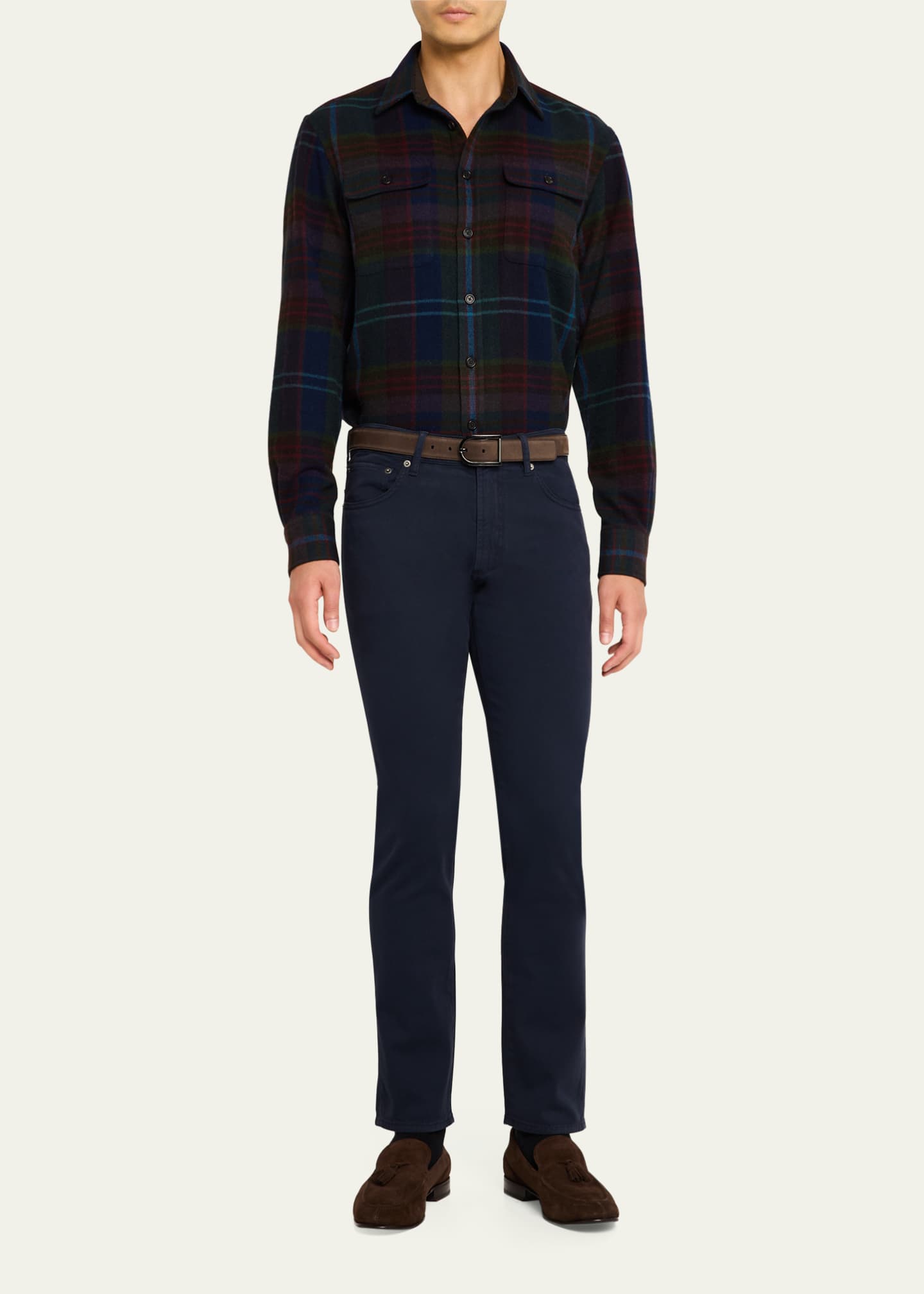 Ralph Lauren Purple Label Men's Sherrington Cashmere Twill Pants Image 2 of 5