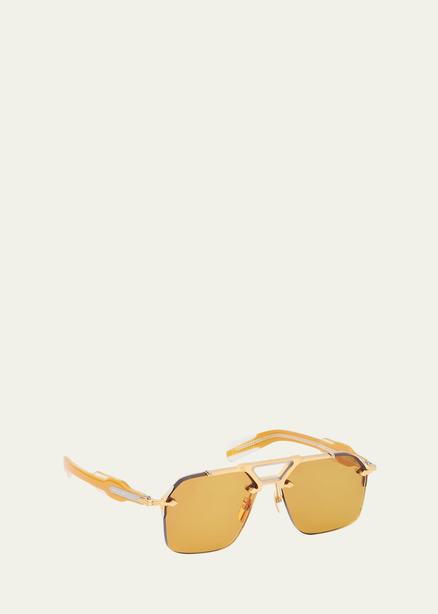 Jacques Marie Mage Silverton Acetate & Titanium Aviator Sunglasses Image 3 of 5