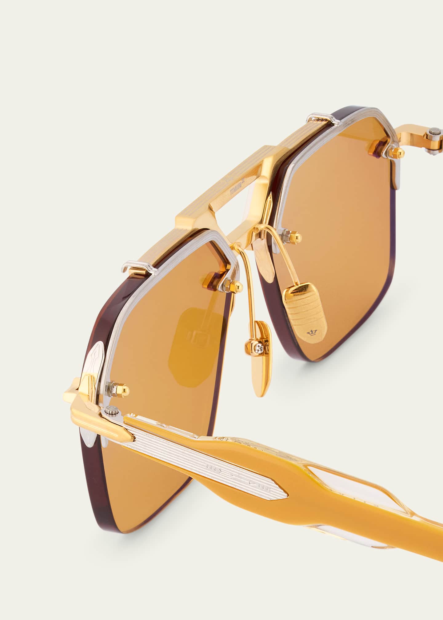 Jacques Marie Mage Silverton Acetate & Titanium Aviator Sunglasses Image 5 of 5