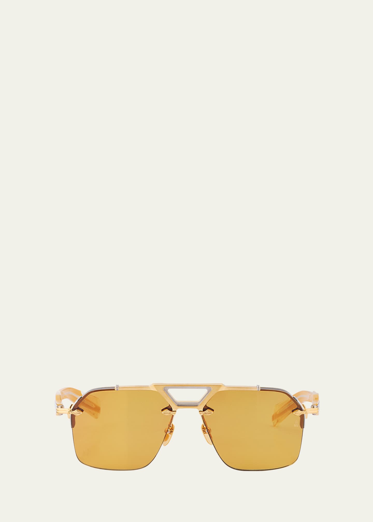 Jacques Marie Mage Silverton Acetate & Titanium Aviator Sunglasses Image 1 of 5