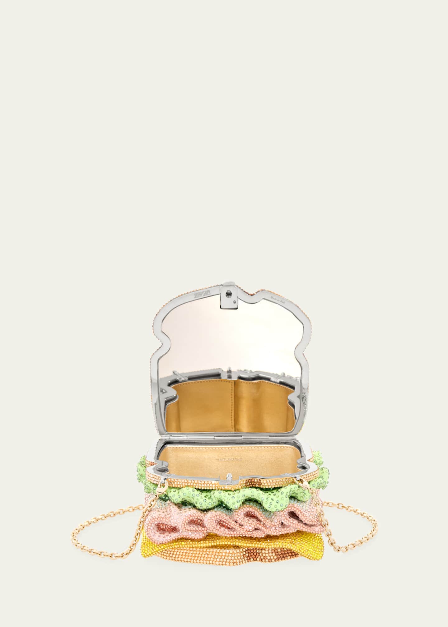 Judith Leiber Couture Lightly Toasted Crystal Sandwich Minaudiere Image 3 of 3