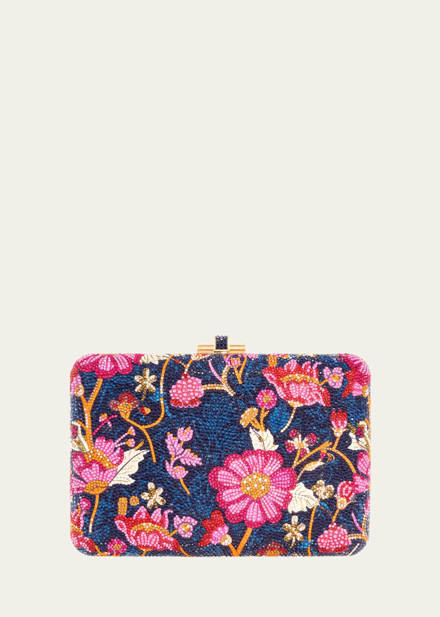 Judith Leiber Couture Brocade Crystal Slim Clutch Bag Image 1 of 2