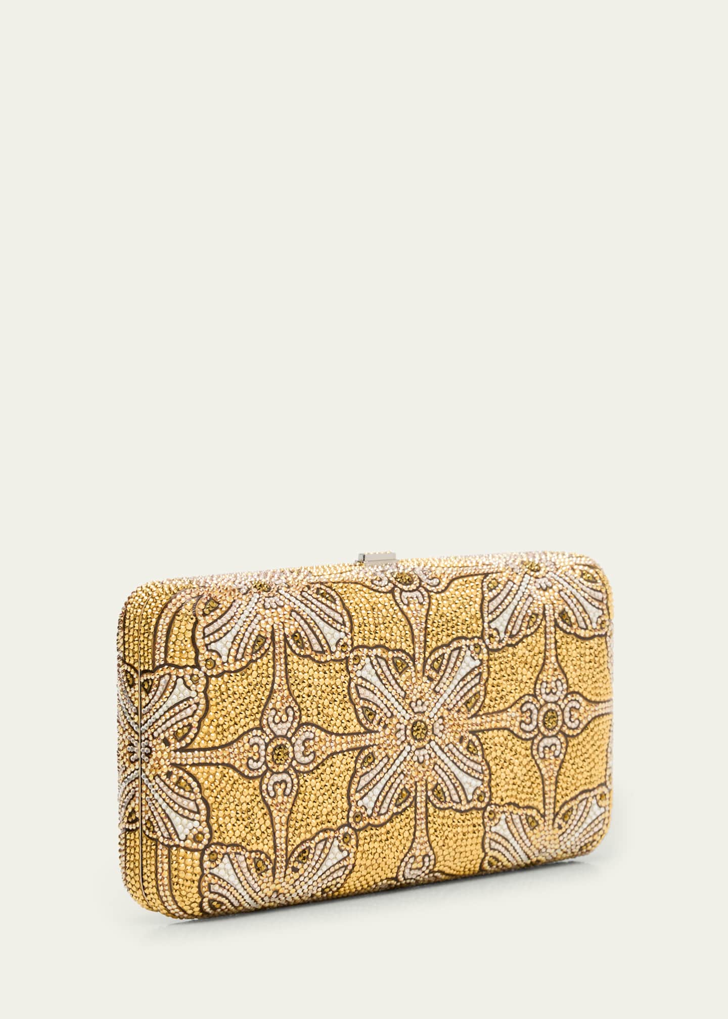 Judith Leiber Couture Rectangle Gilded Stamp Crystal Clutch Bag Image 3 of 6
