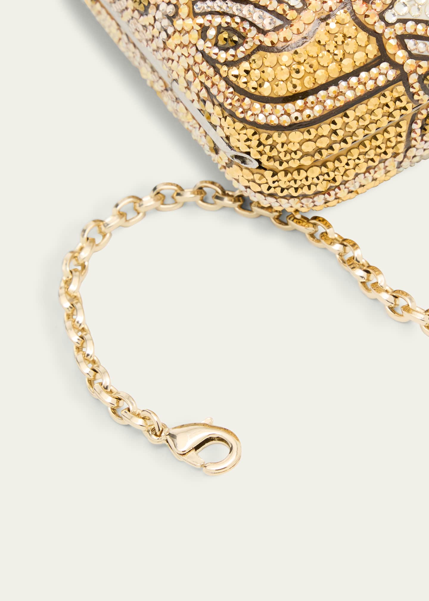 Judith Leiber Couture Rectangle Gilded Stamp Crystal Clutch Bag Image 6 of 6
