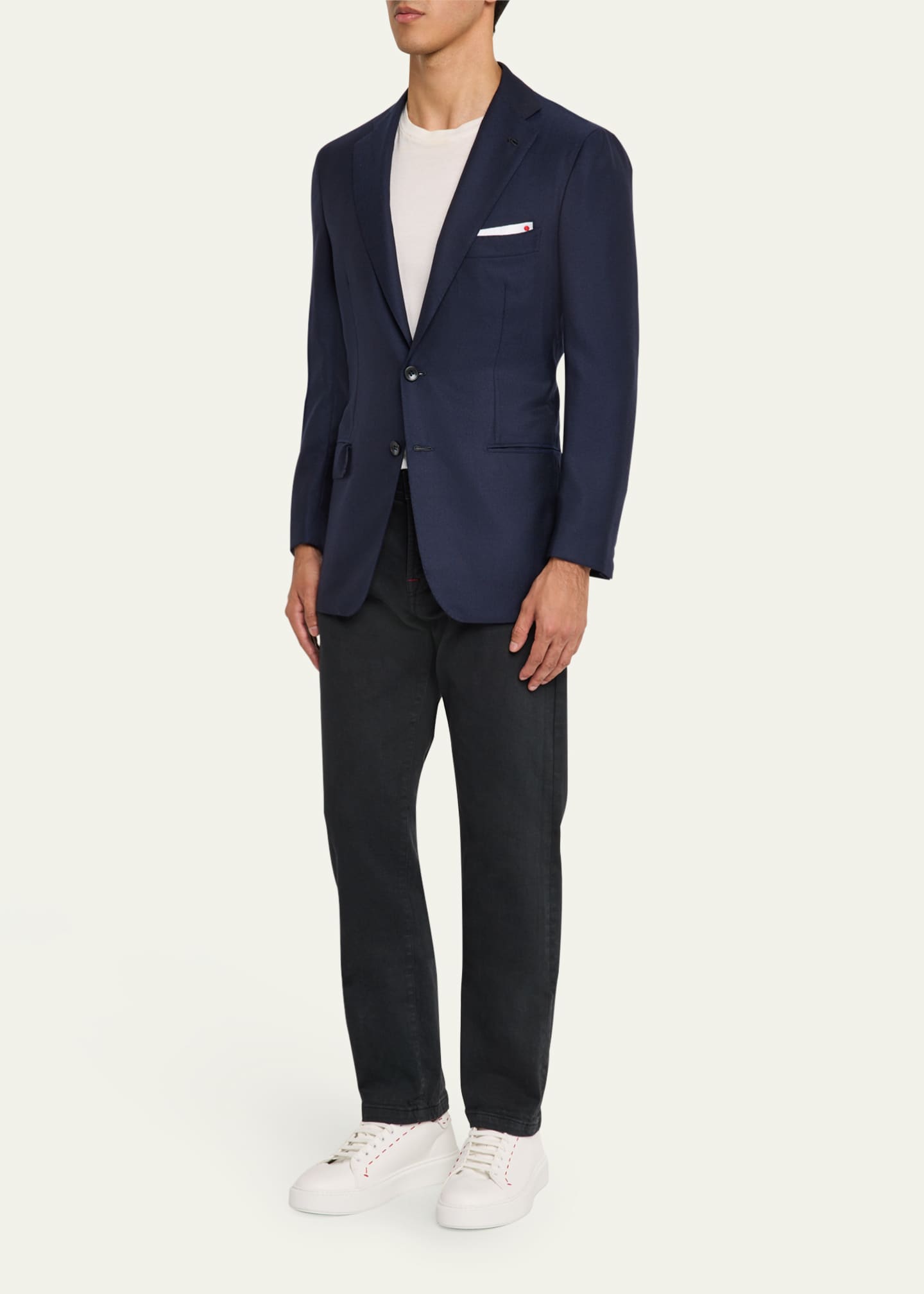 Kiton Men's Solid Cashmere Blazer Image 2 of 8