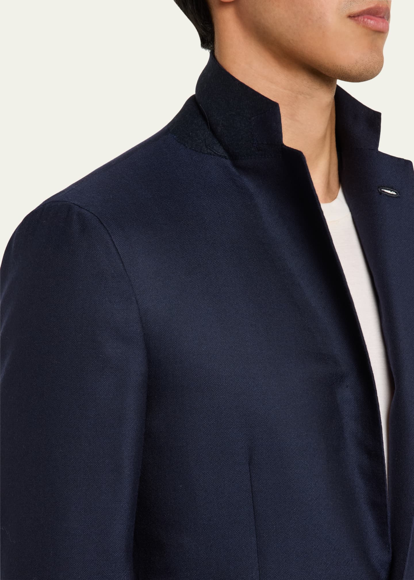 Kiton Men's Solid Cashmere Blazer Image 7 of 8