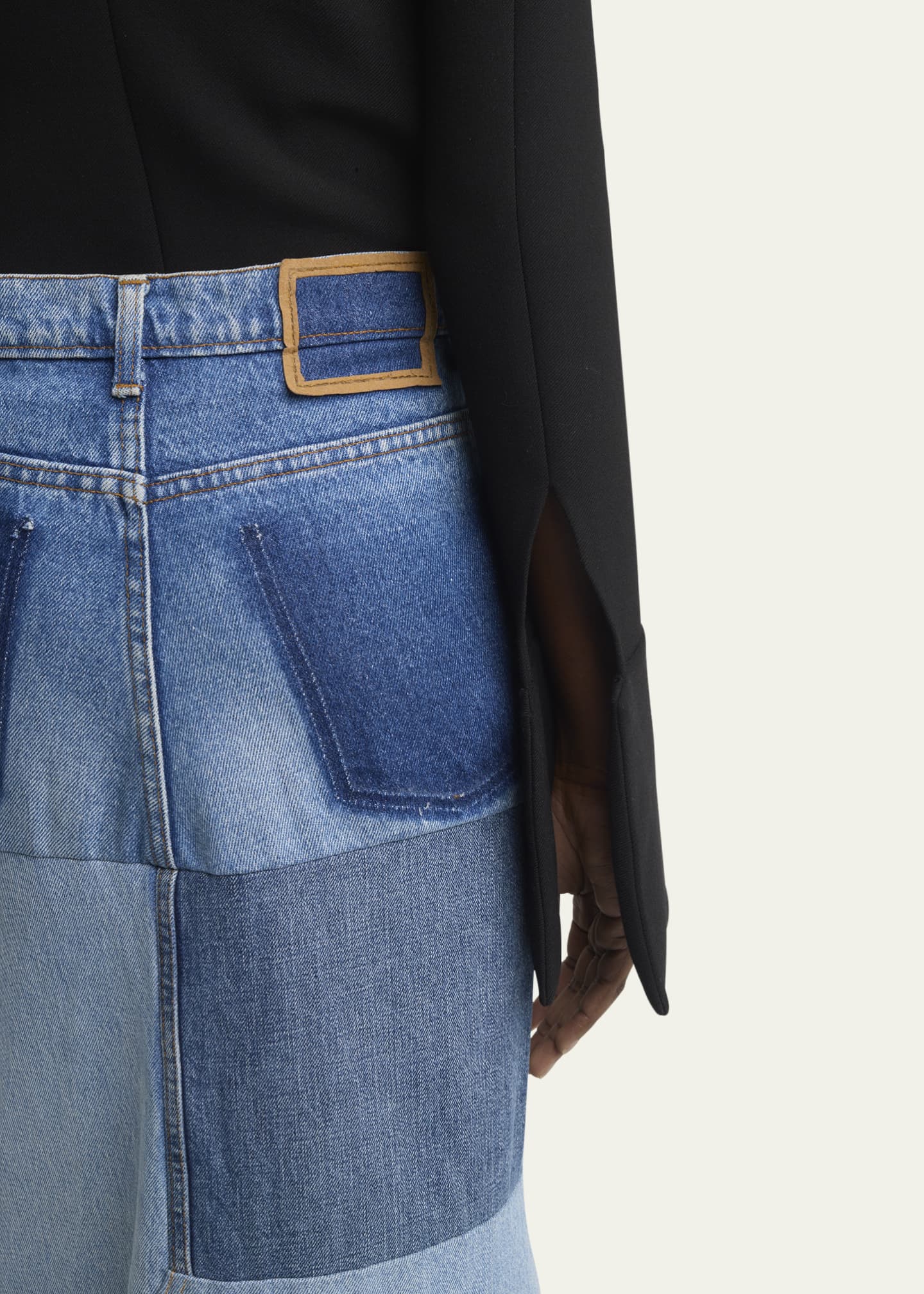 A.W.A.K.E. MODE Mirror-Effect Recycled Denim Maxi Skirt Image 5 of 5