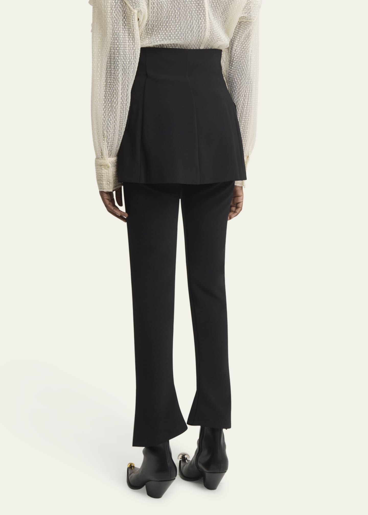 A.W.A.K.E. MODE Slit-Hem Slim Basque Trousers Image 3 of 5