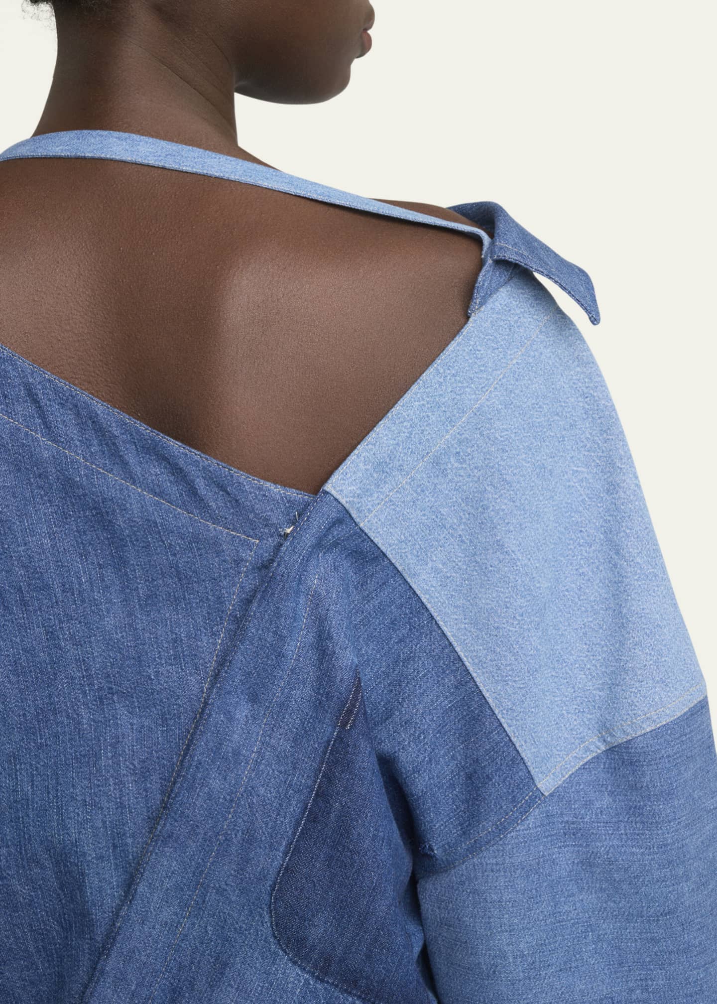 A.W.A.K.E. MODE Denim Back-To-Front Shirt Image 5 of 5