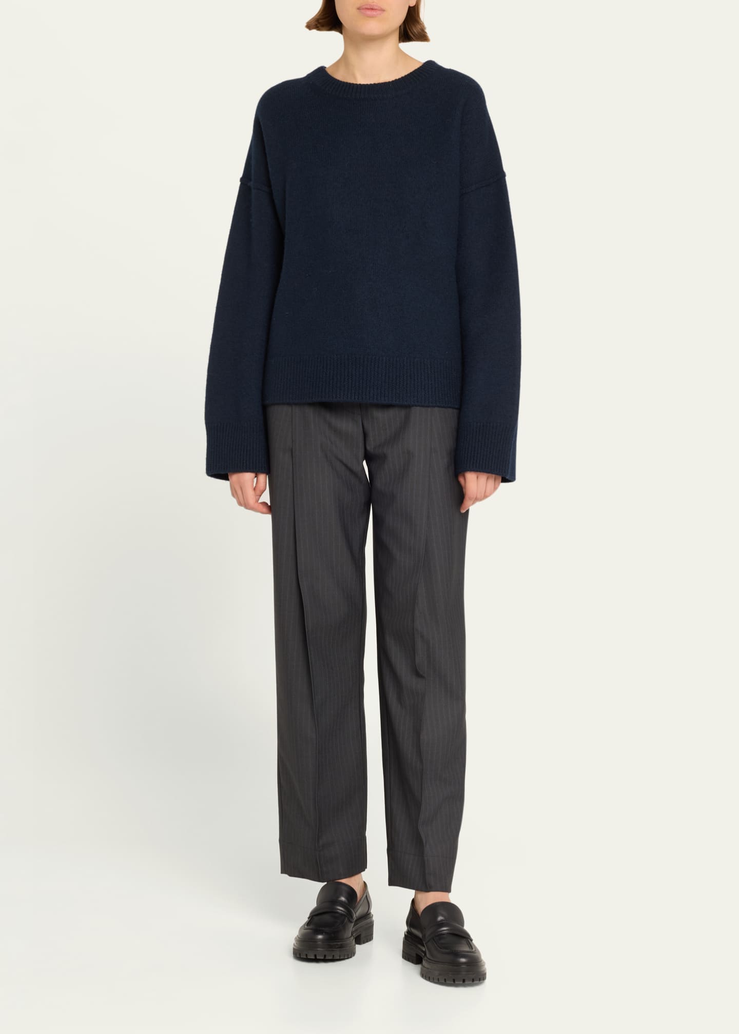 Boiled Wool Crewneck Sweater - Thumbnail 2