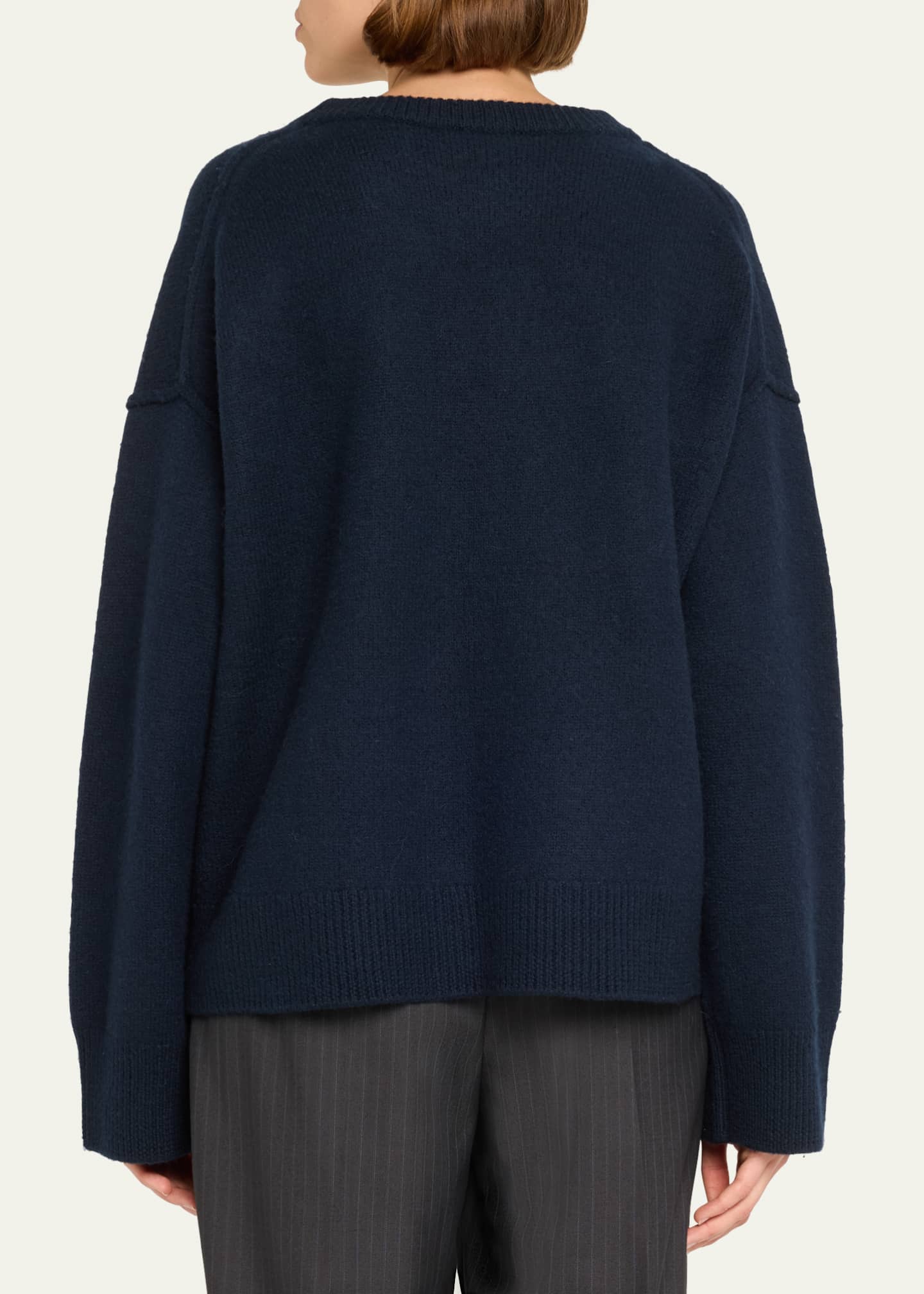 Boiled Wool Crewneck Sweater - Thumbnail 3