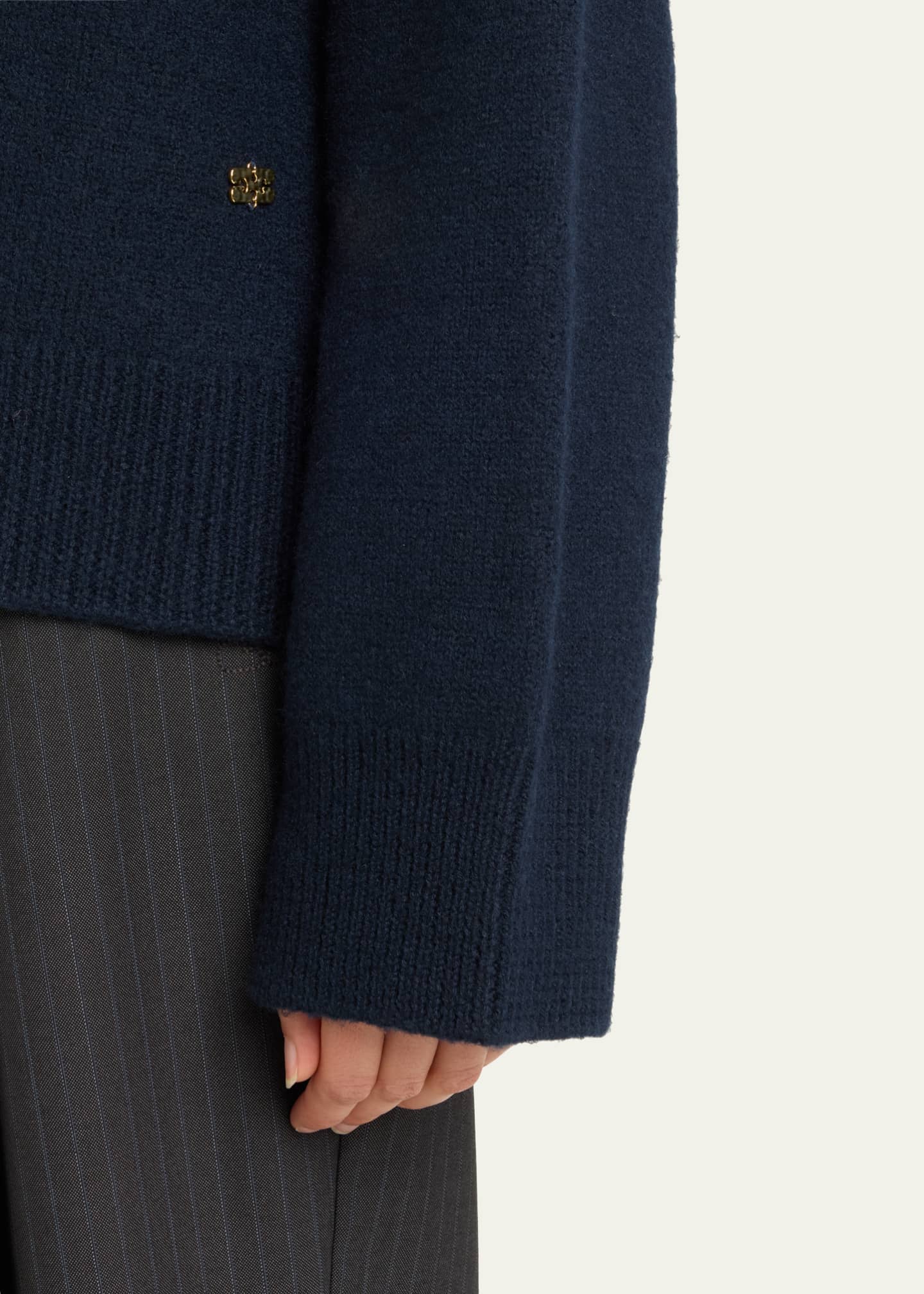 Boiled Wool Crewneck Sweater - Thumbnail 5