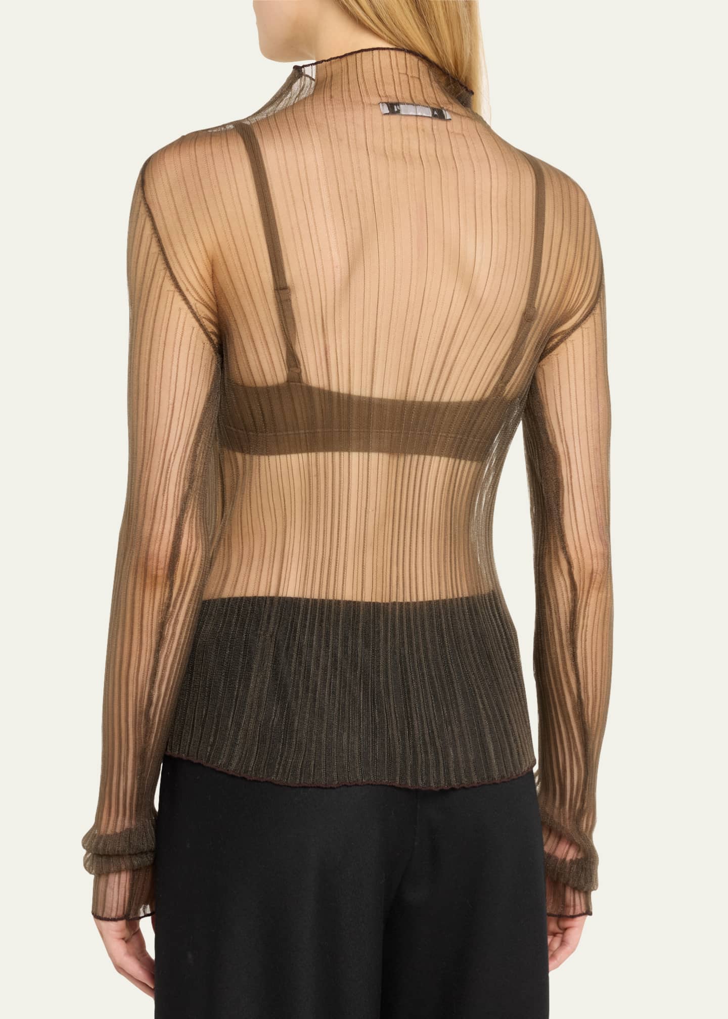 Aisling Camps Modern Mist Translucent Ribbed Turtleneck Image 3 of 5
