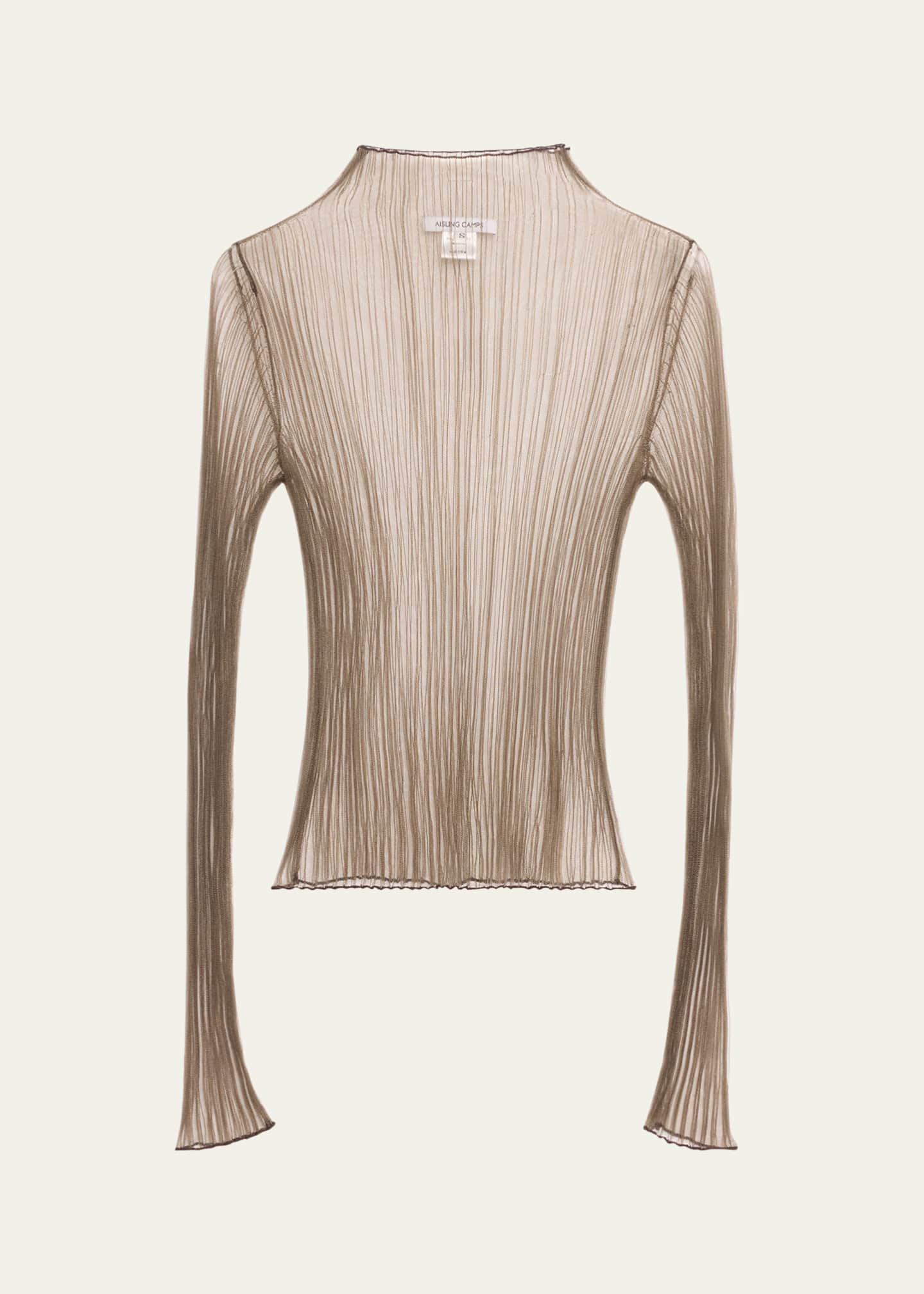 Aisling Camps Modern Mist Translucent Ribbed Turtleneck Image 1 of 5