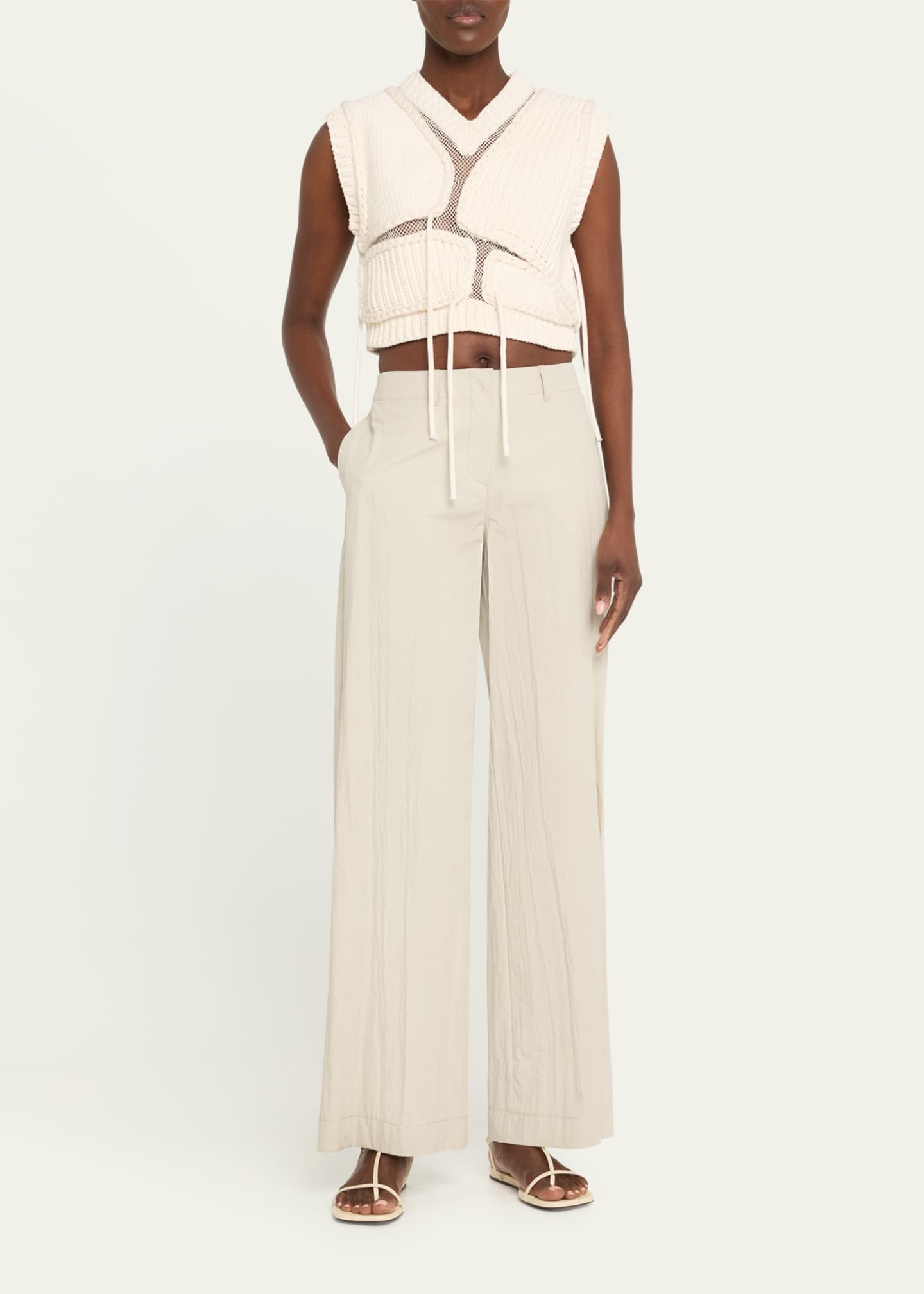 Aisling Camps Tortoise Mesh Cropped Vest Image 2 of 5