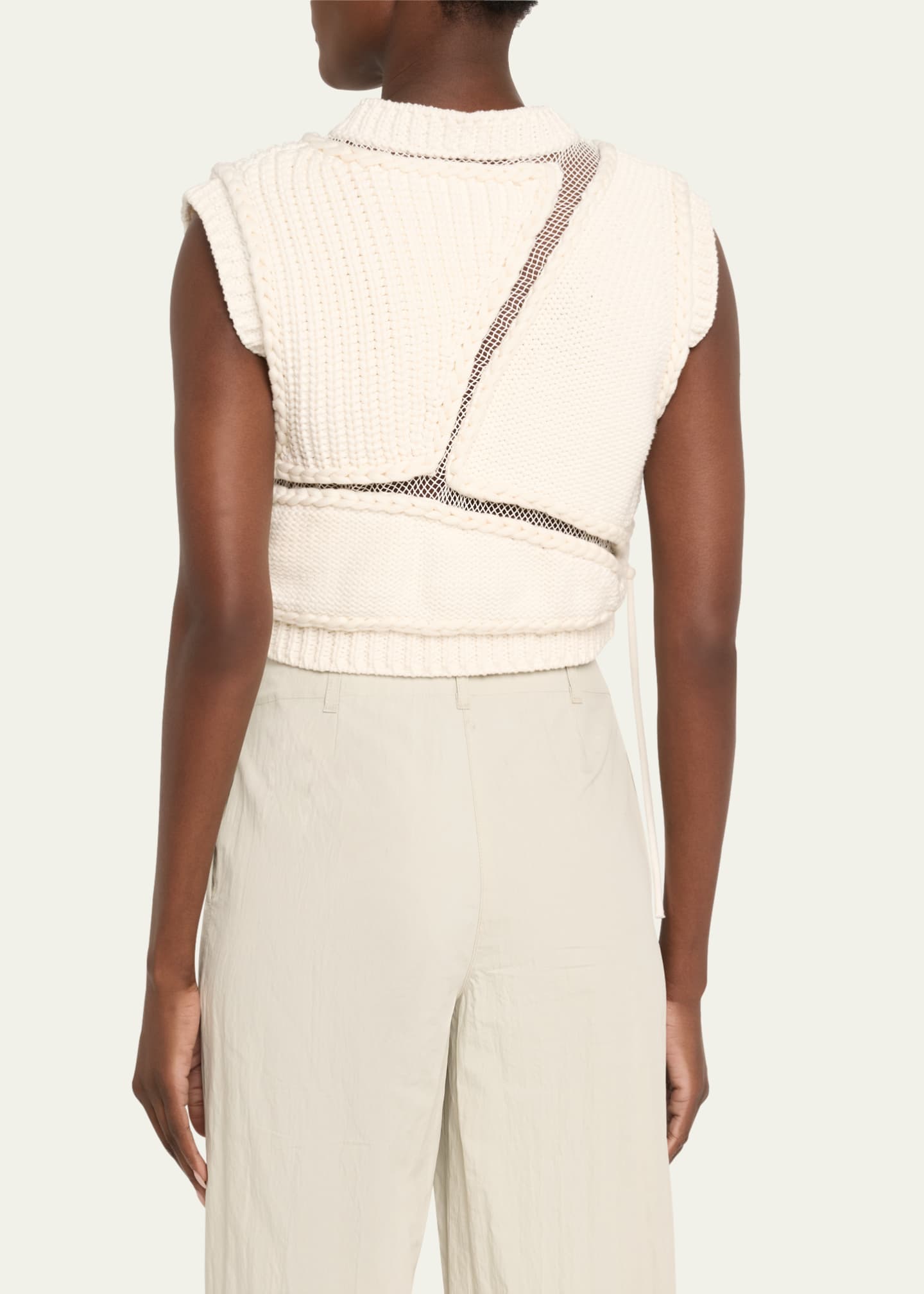 Aisling Camps Tortoise Mesh Cropped Vest Image 3 of 5