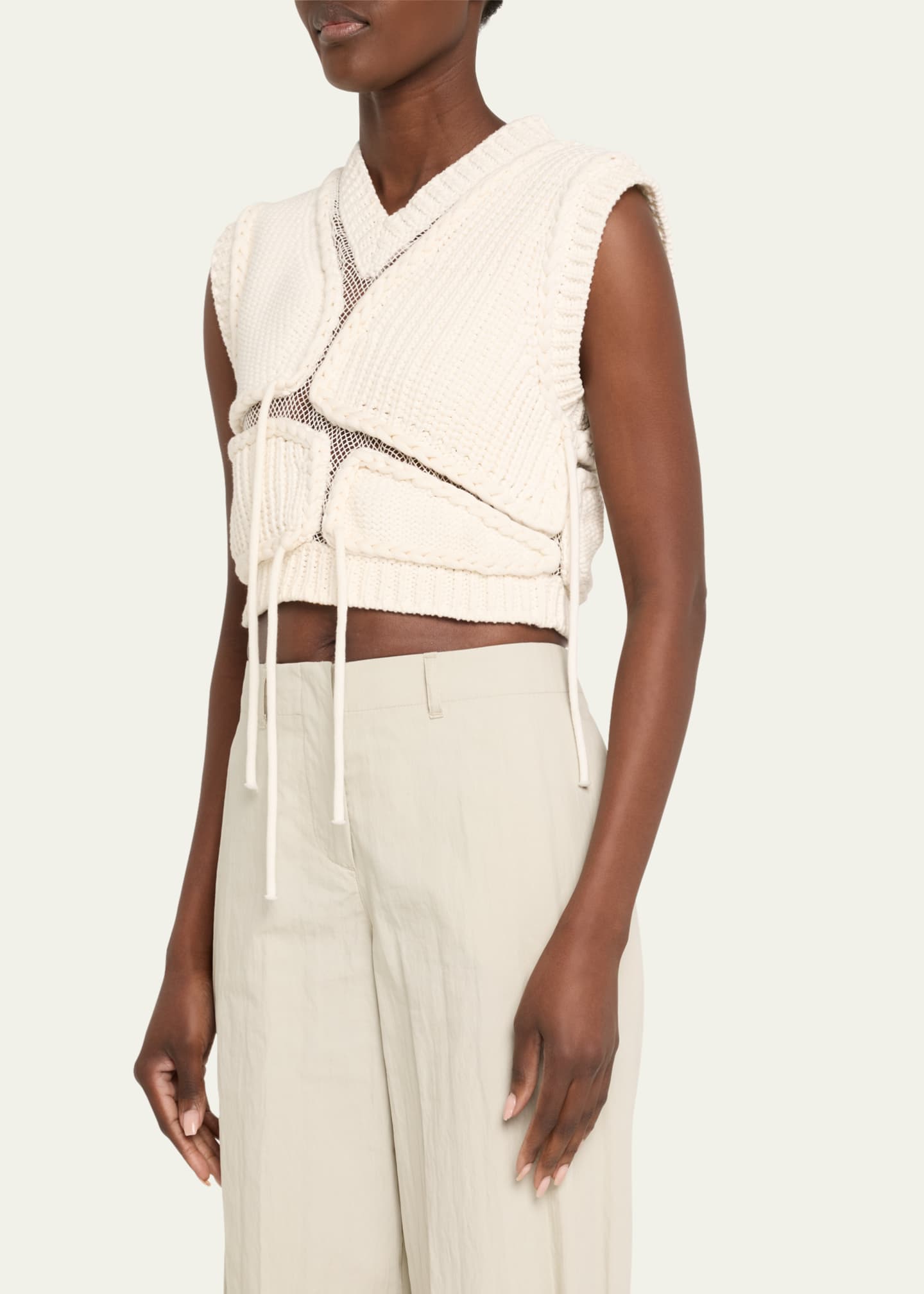 Aisling Camps Tortoise Mesh Cropped Vest Image 4 of 5