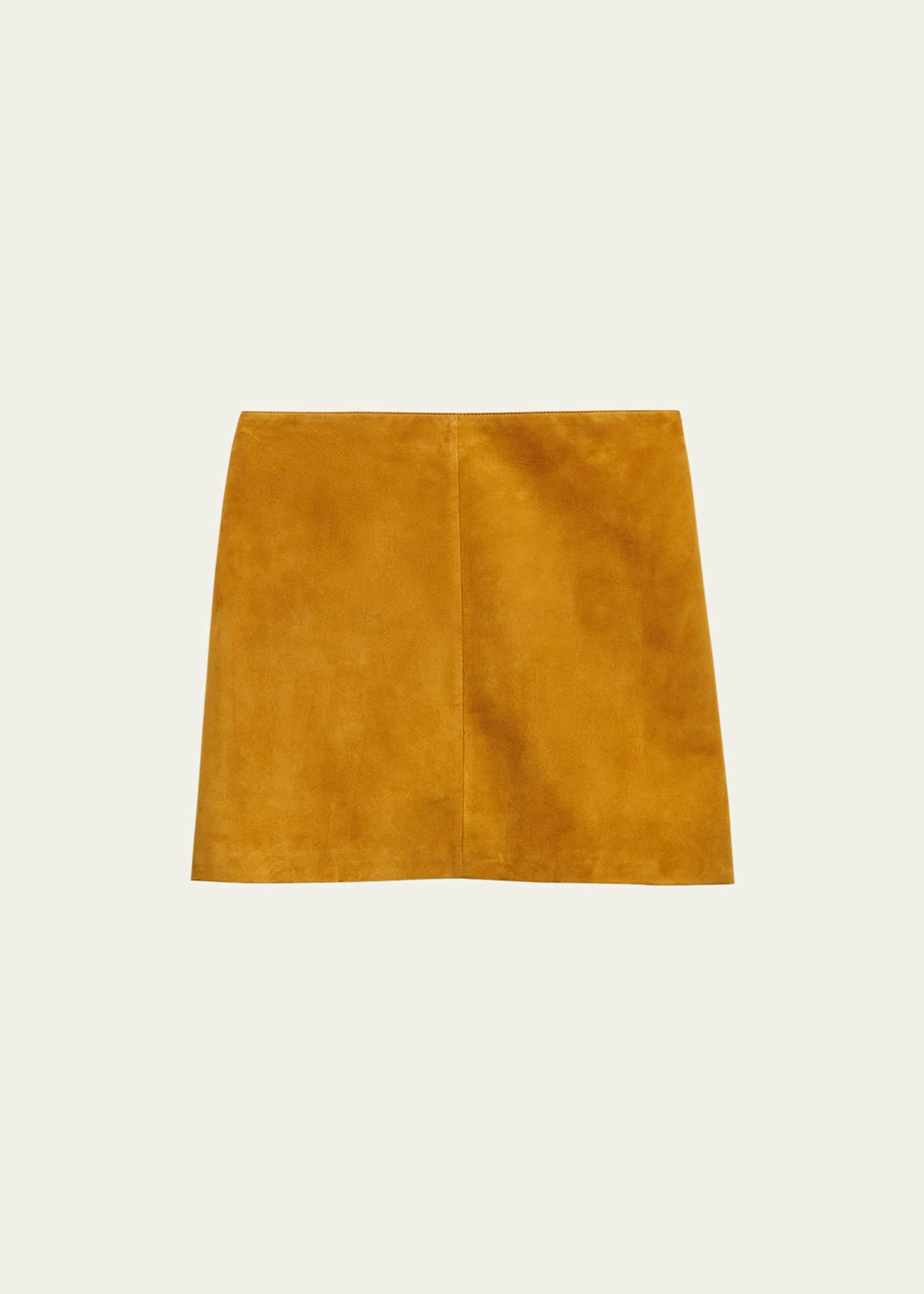Prada Waxed Suede Mini Skirt Image 1 of 3