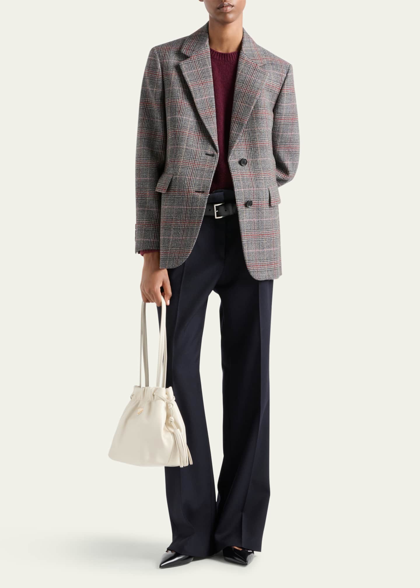 Prada Prince of Wales Wool Blazer Image 2 of 5