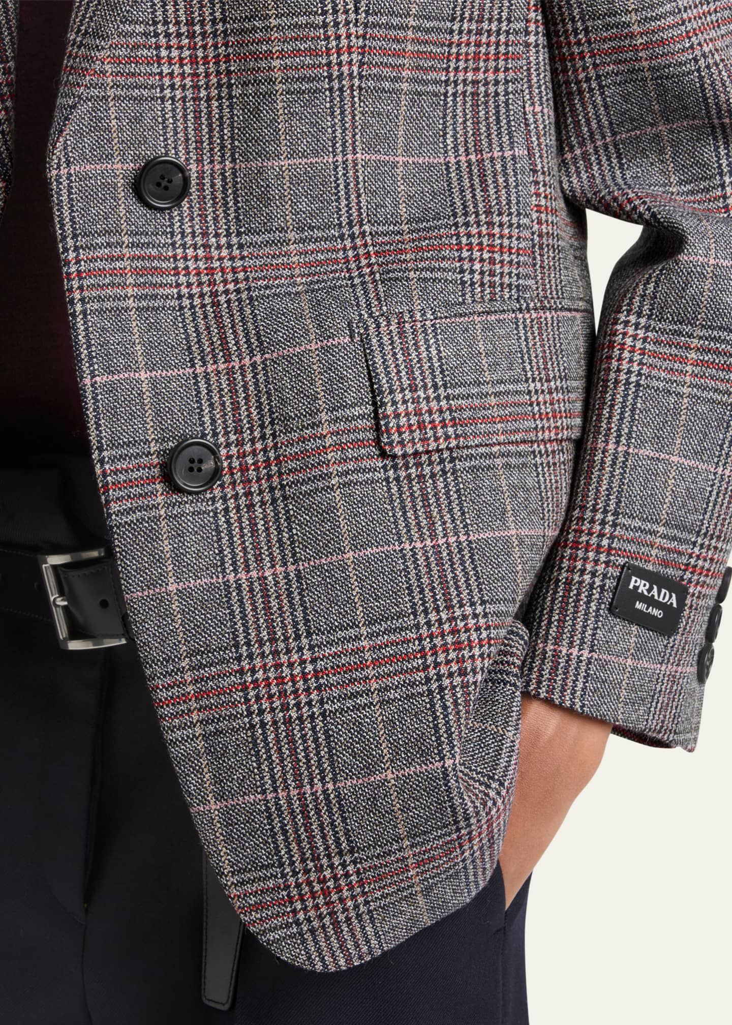 Prada Prince of Wales Wool Blazer Image 5 of 5