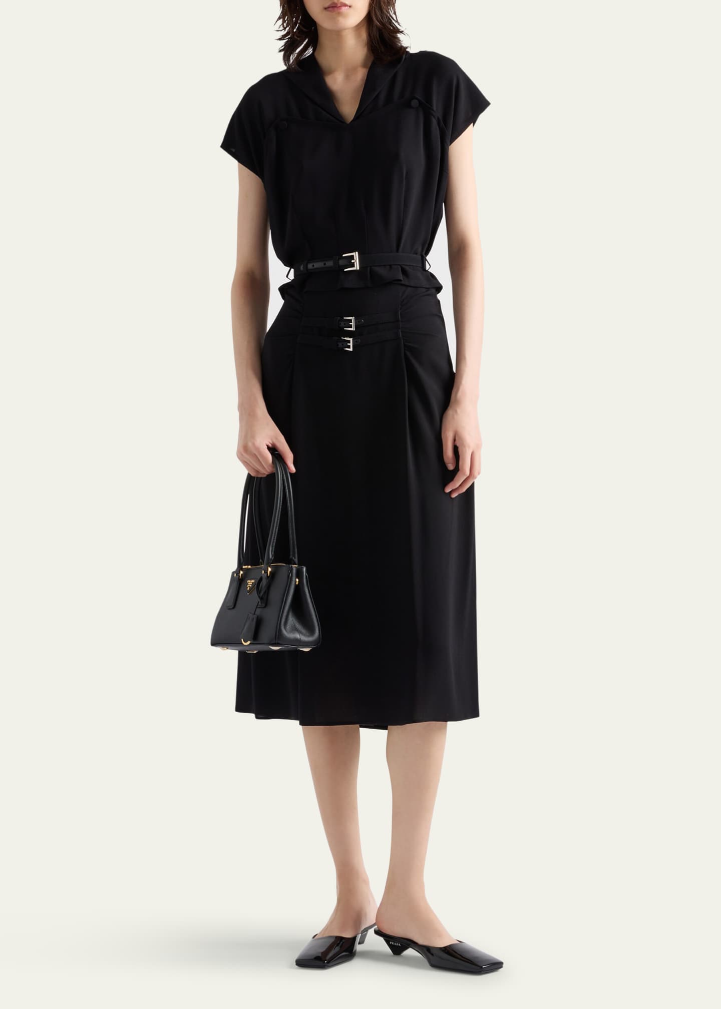 スカート PRADA Midi skirts Prada Sable Flared Midi Skirt - Bergdorf Goodman