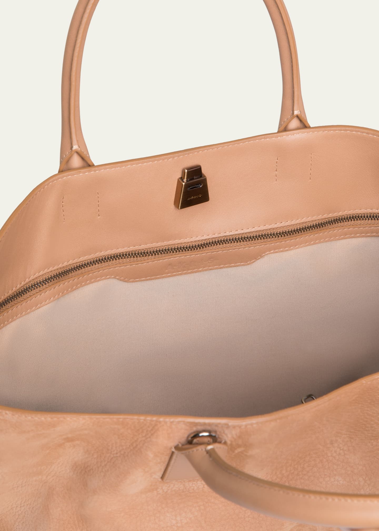 Akris Ai Medium Bicolor Nubuck Leather Shoulder Bag Image 3 of 4