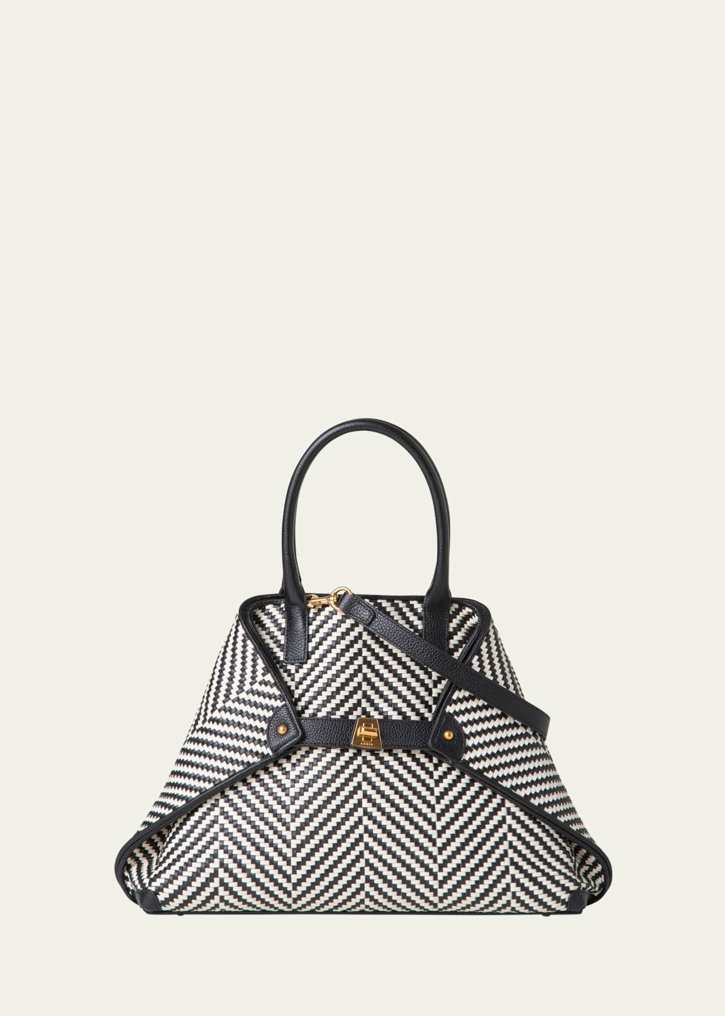 Akris Ai Small Braided Leather Shoulder Bag Image 1 of 4
