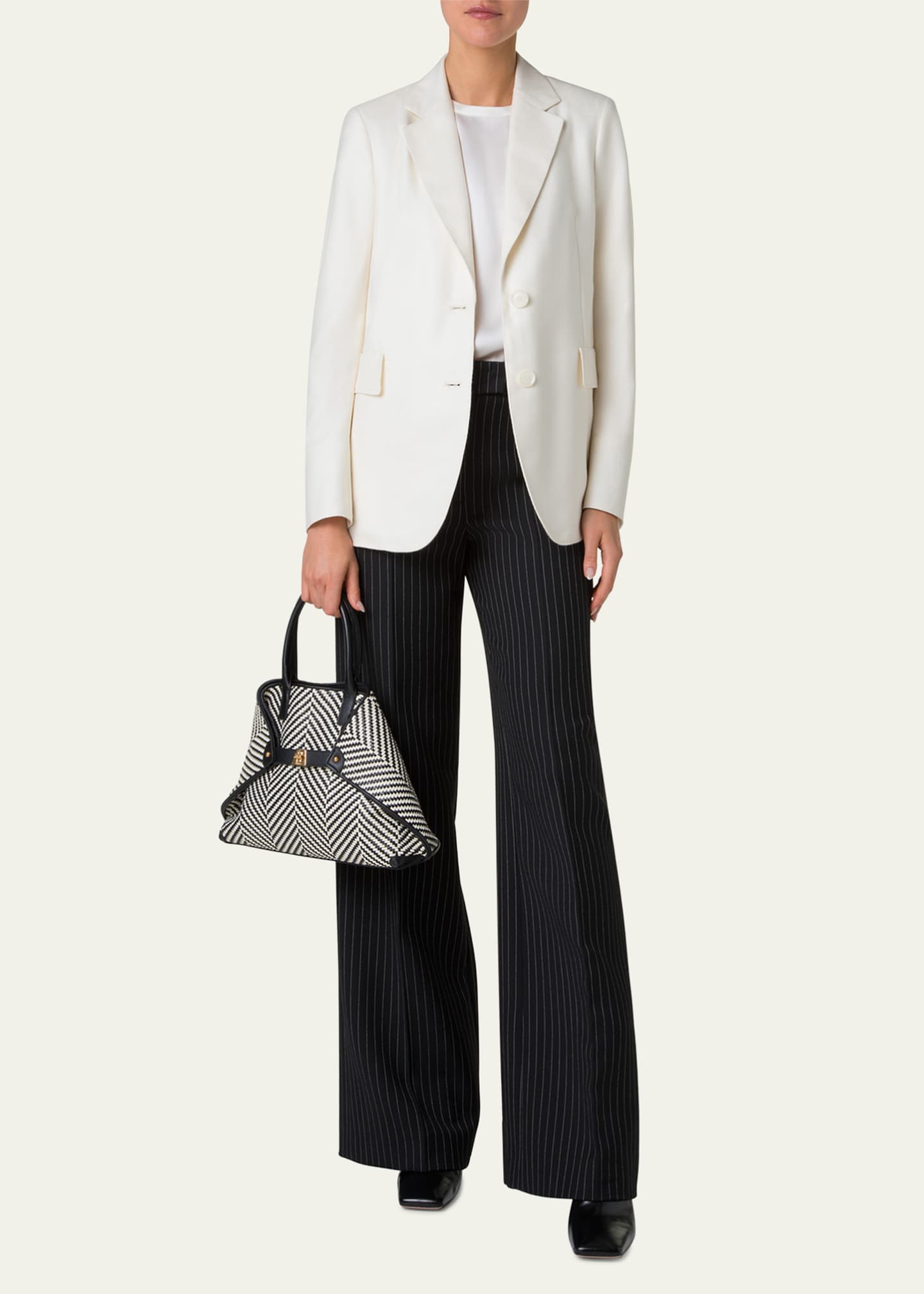 Akris Ai Small Braided Leather Shoulder Bag Image 4 of 4