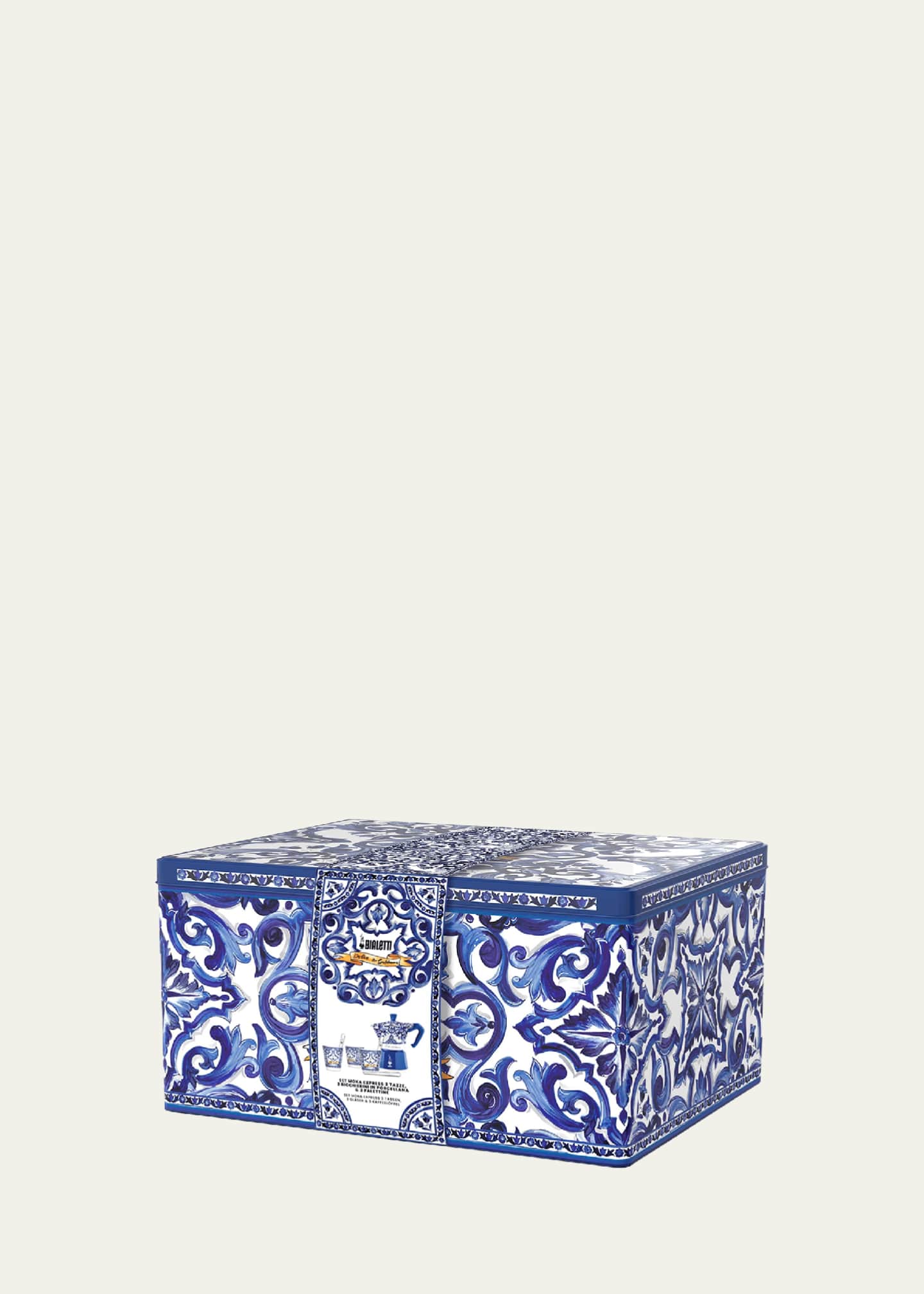 Bialetti x Dolce&Gabbana 2-Cup Moka Express Pot With Espresso Cups & Stirrers Image 3 of 3