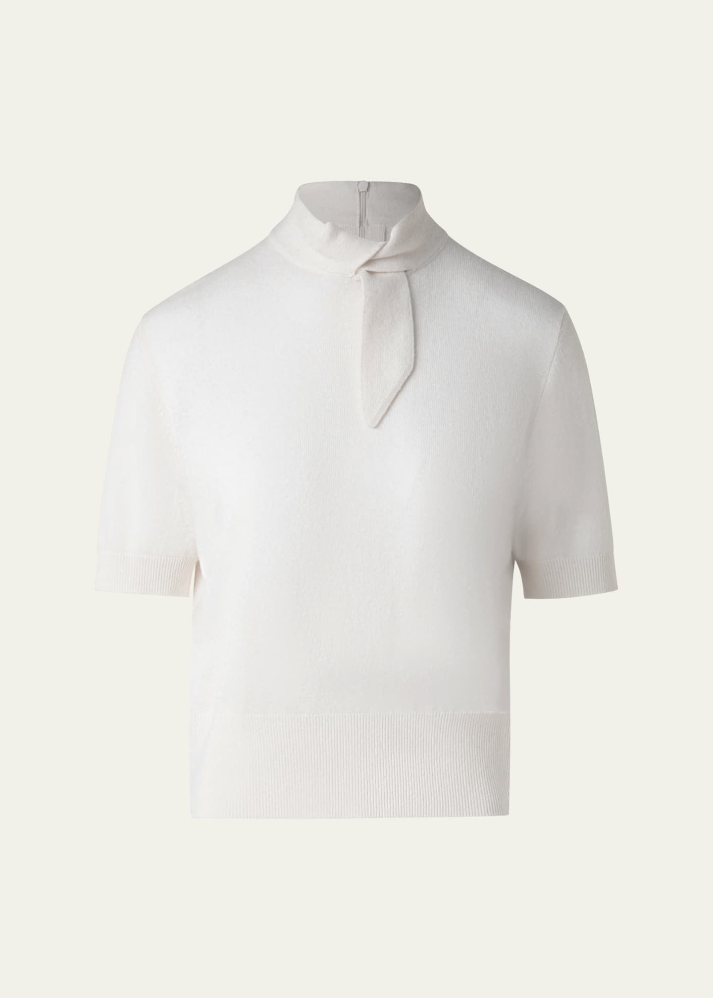 Akris Short Knot Collar Cashmere Sweater Image 1 of 5