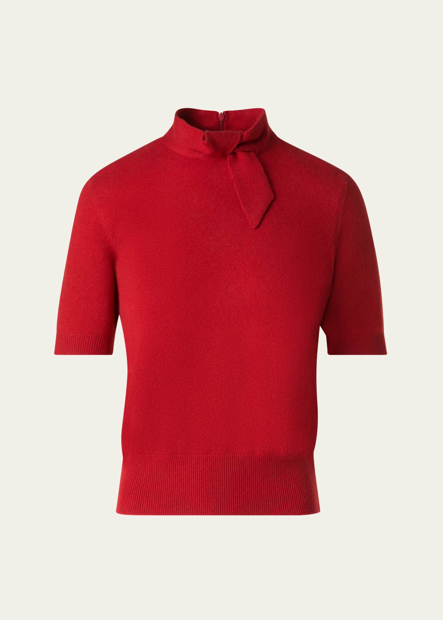 Akris Short Knot Collar Cashmere Sweater Image 1 of 5