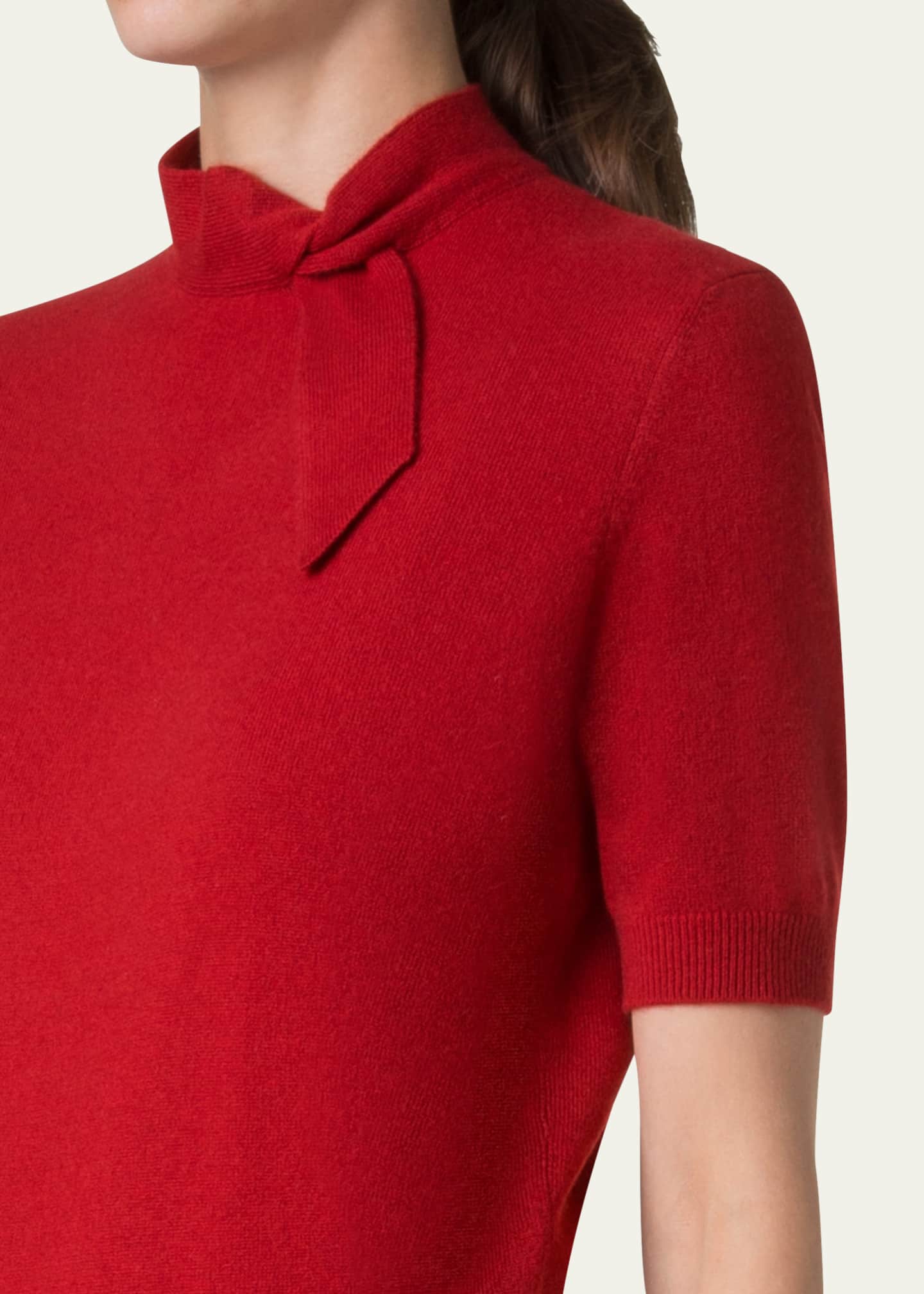 Akris Short Knot Collar Cashmere Sweater Image 5 of 5