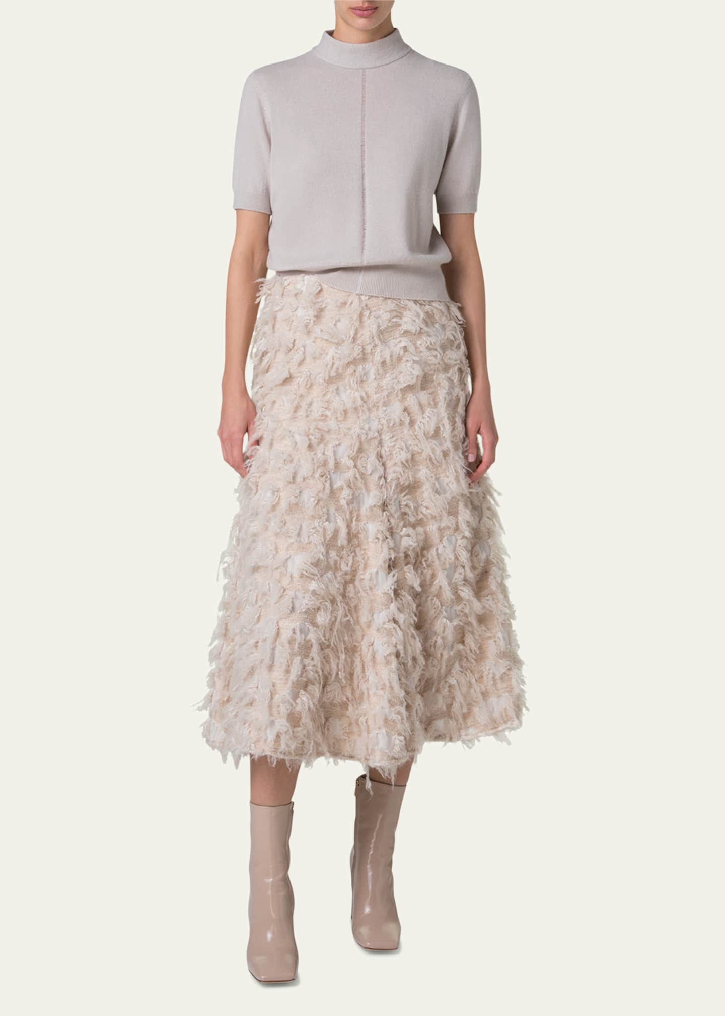 Akris Mock Neck Cashmere Sweater Image 2 of 5