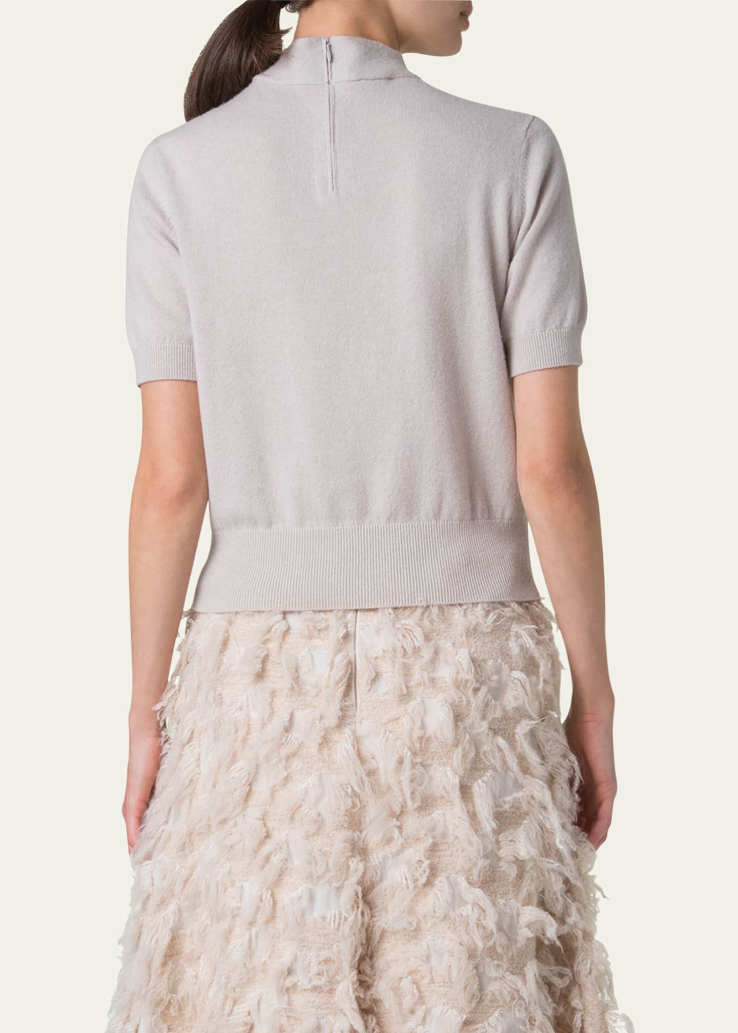 Akris Mock Neck Cashmere Sweater Image 3 of 5