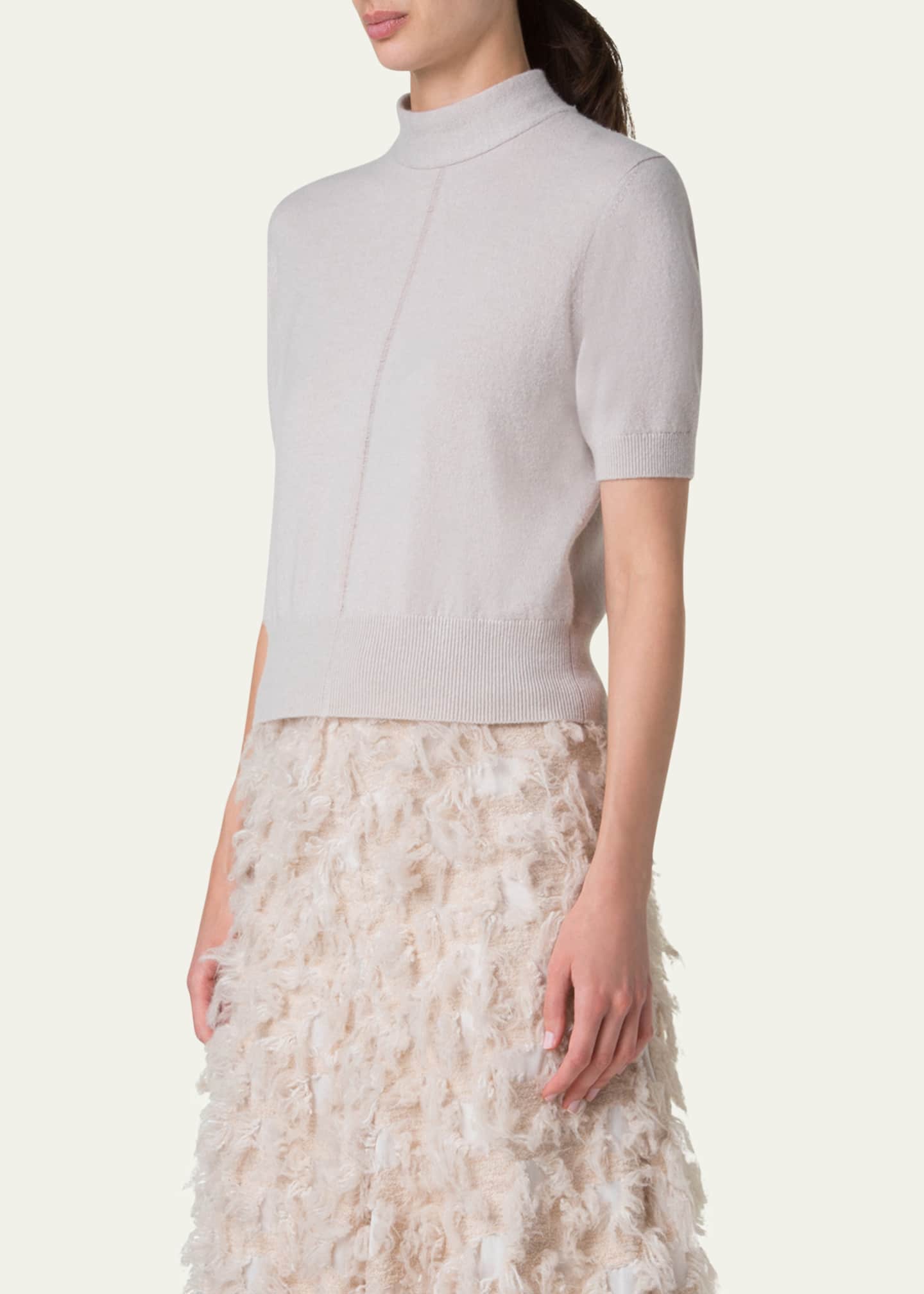 Akris Mock Neck Cashmere Sweater Image 4 of 5