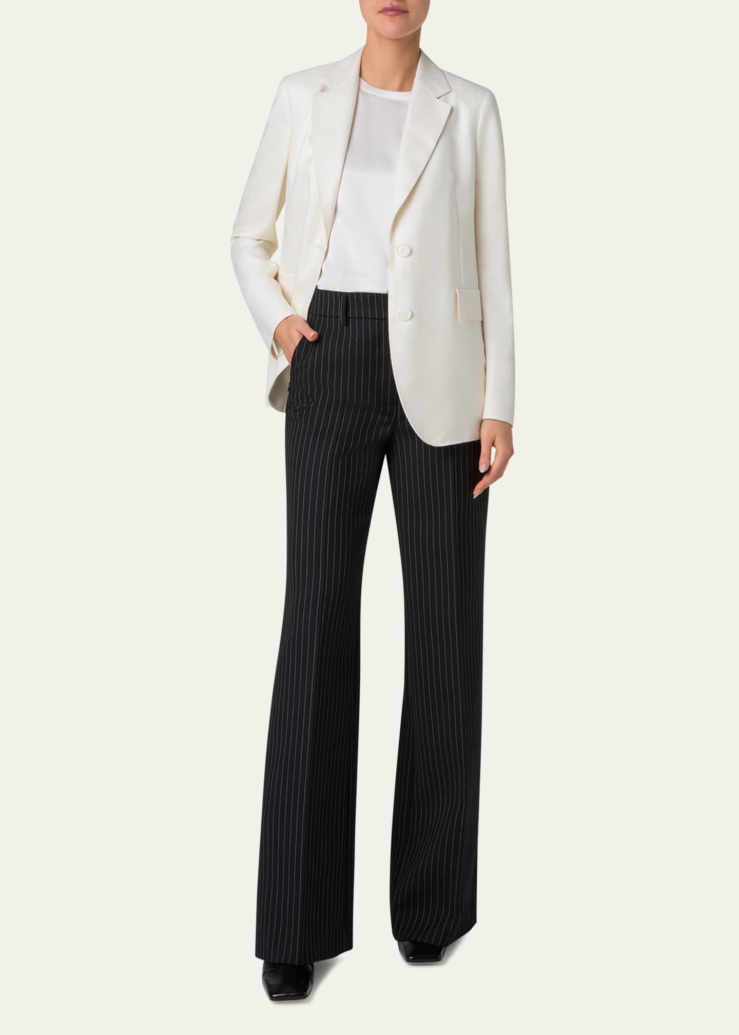 Akris Malik Cashmere-Silk Single-Breasted Jacket Image 2 of 5