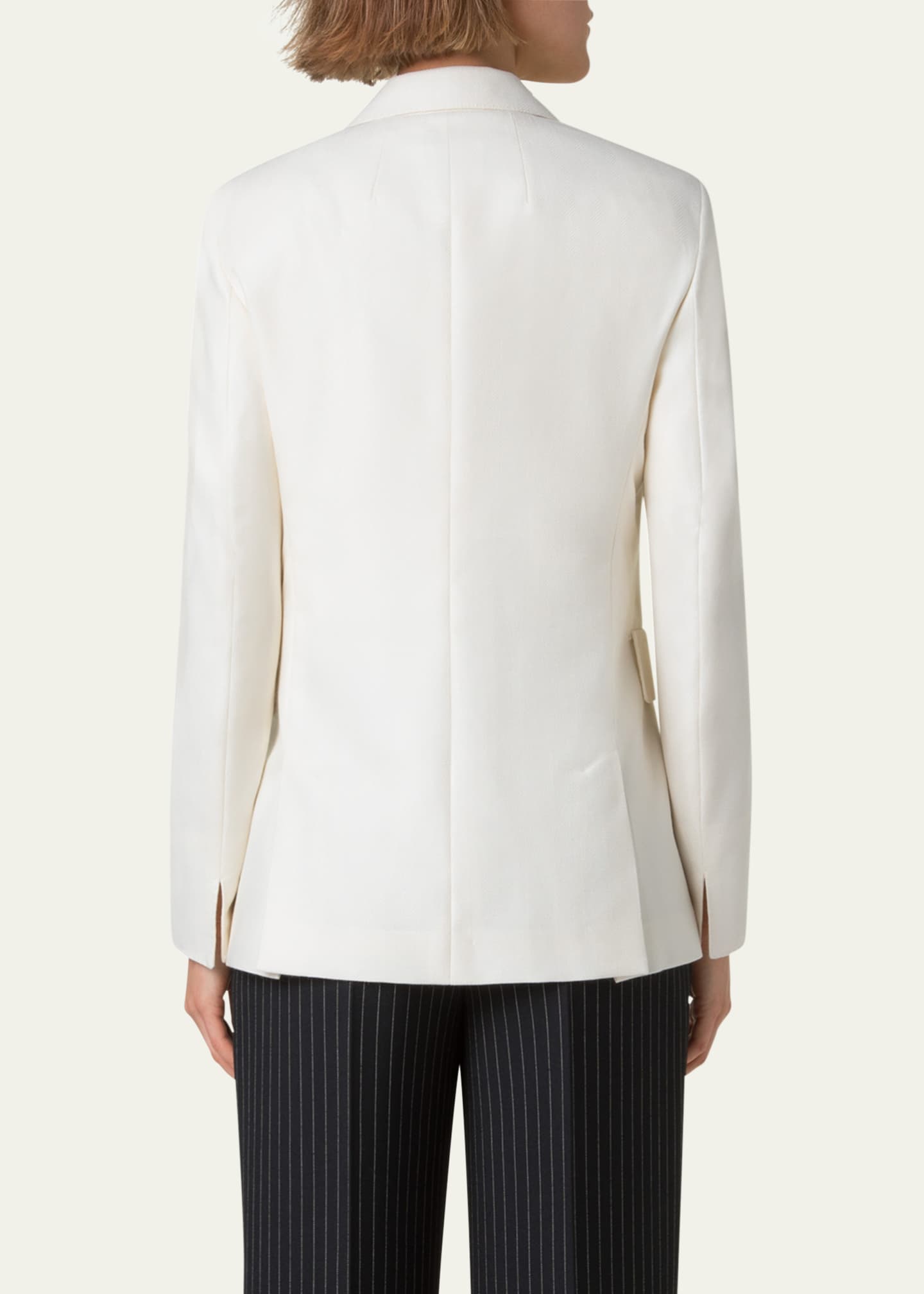 Akris Malik Cashmere-Silk Single-Breasted Jacket Image 3 of 5