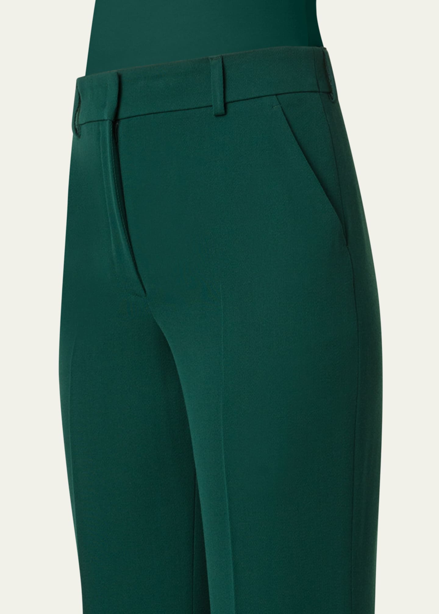 Akris Florine Wide Leg Wool Crepe Pants Image 5 of 5