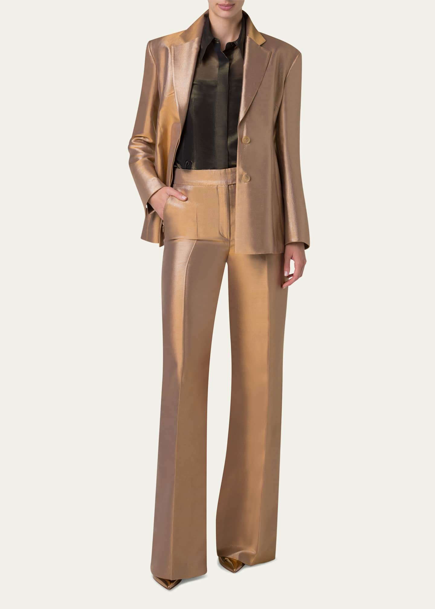 Akris Walker Metallic Single-Breasted Jacket Image 2 of 5