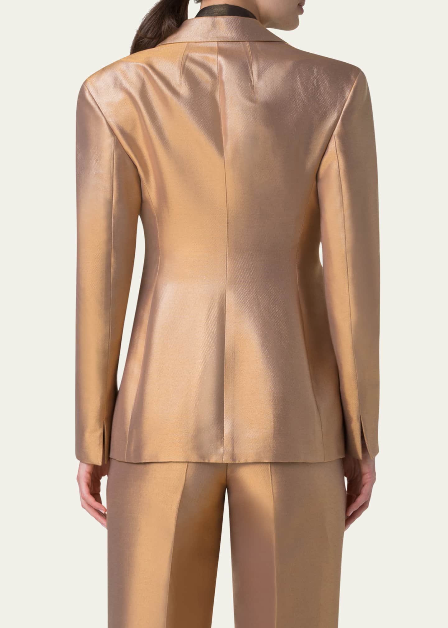 Akris Walker Metallic Single-Breasted Jacket Image 3 of 5