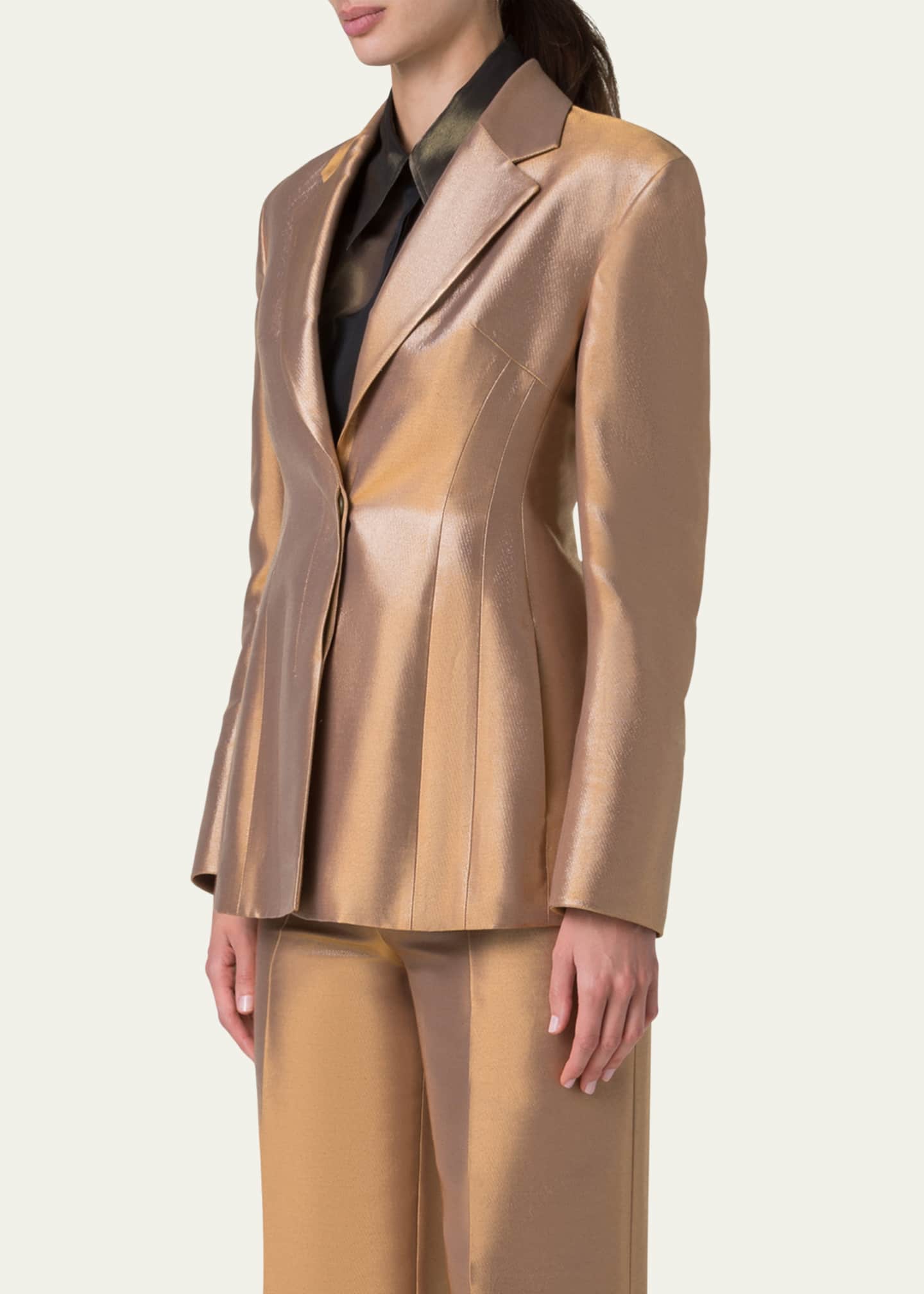 Akris Walker Metallic Single-Breasted Jacket Image 4 of 5