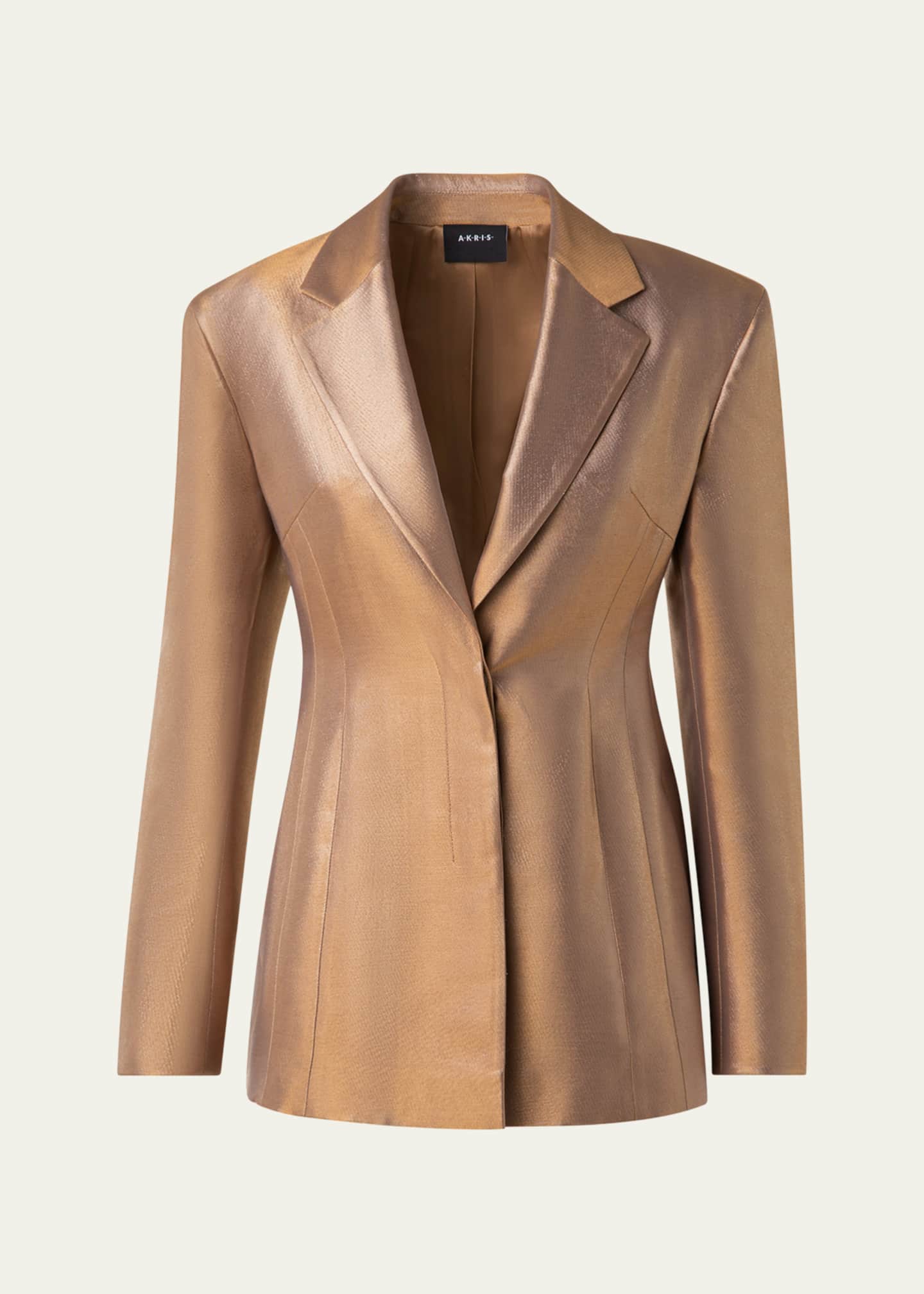 Akris Walker Metallic Single-Breasted Jacket Image 1 of 5