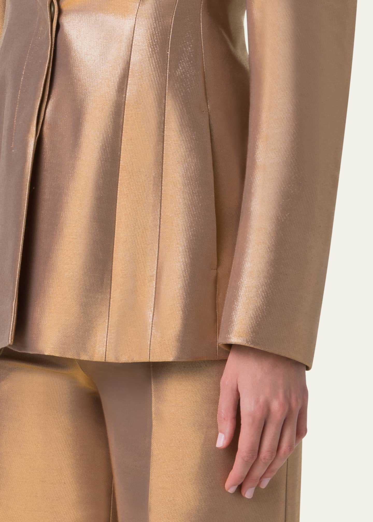 Akris Walker Metallic Single-Breasted Jacket Image 5 of 5