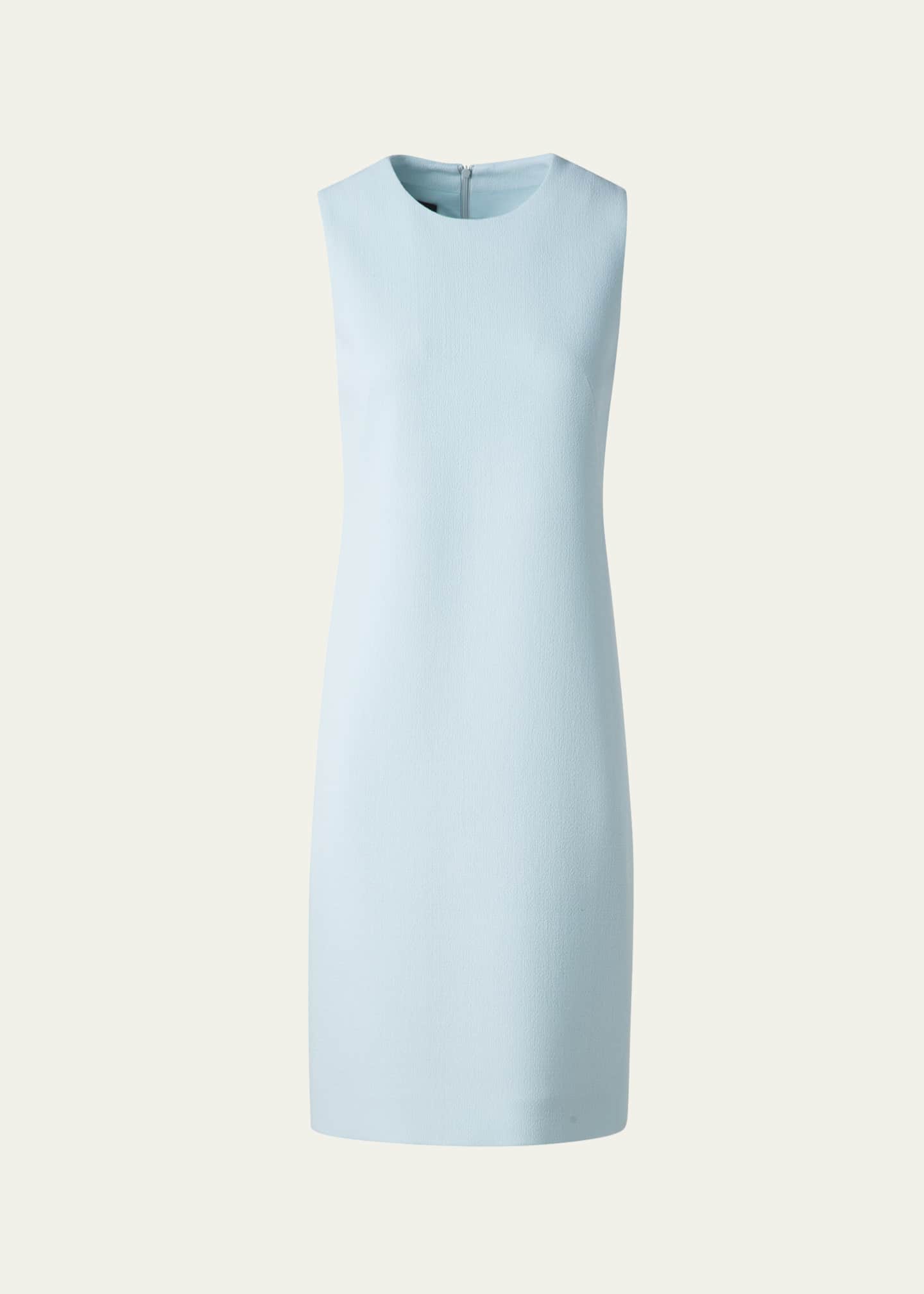 Akris Sleeveless Wool Crepe Double-Face Sheath Dress Image 1 of 5
