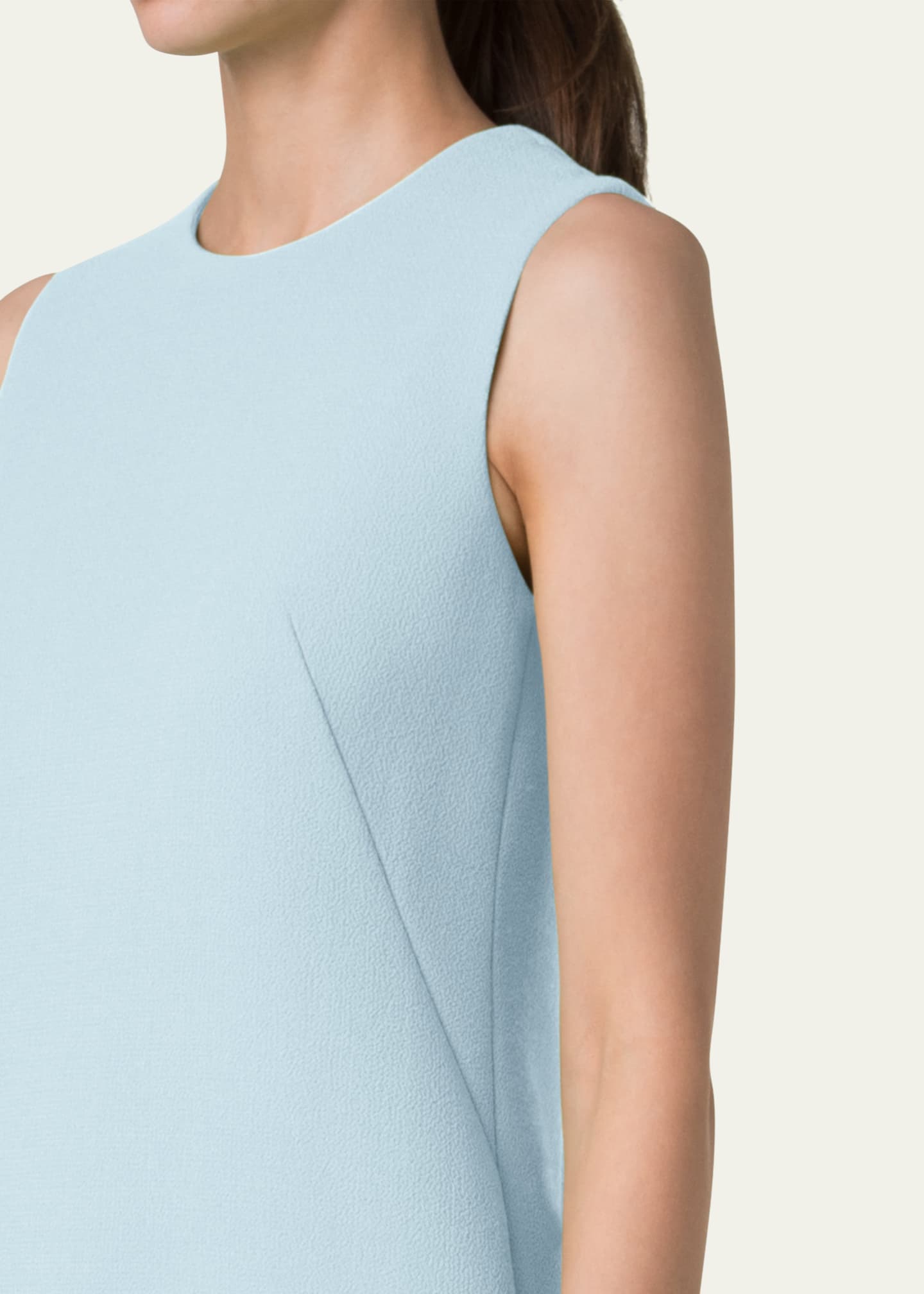 Akris Sleeveless Wool Crepe Double-Face Sheath Dress Image 5 of 5
