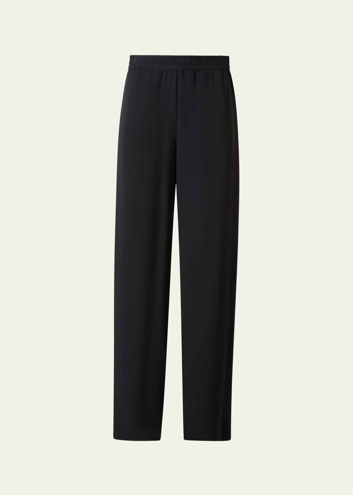 Akris Chrissa Drawstring Tapered Leg Silk Pants Image 1 of 5