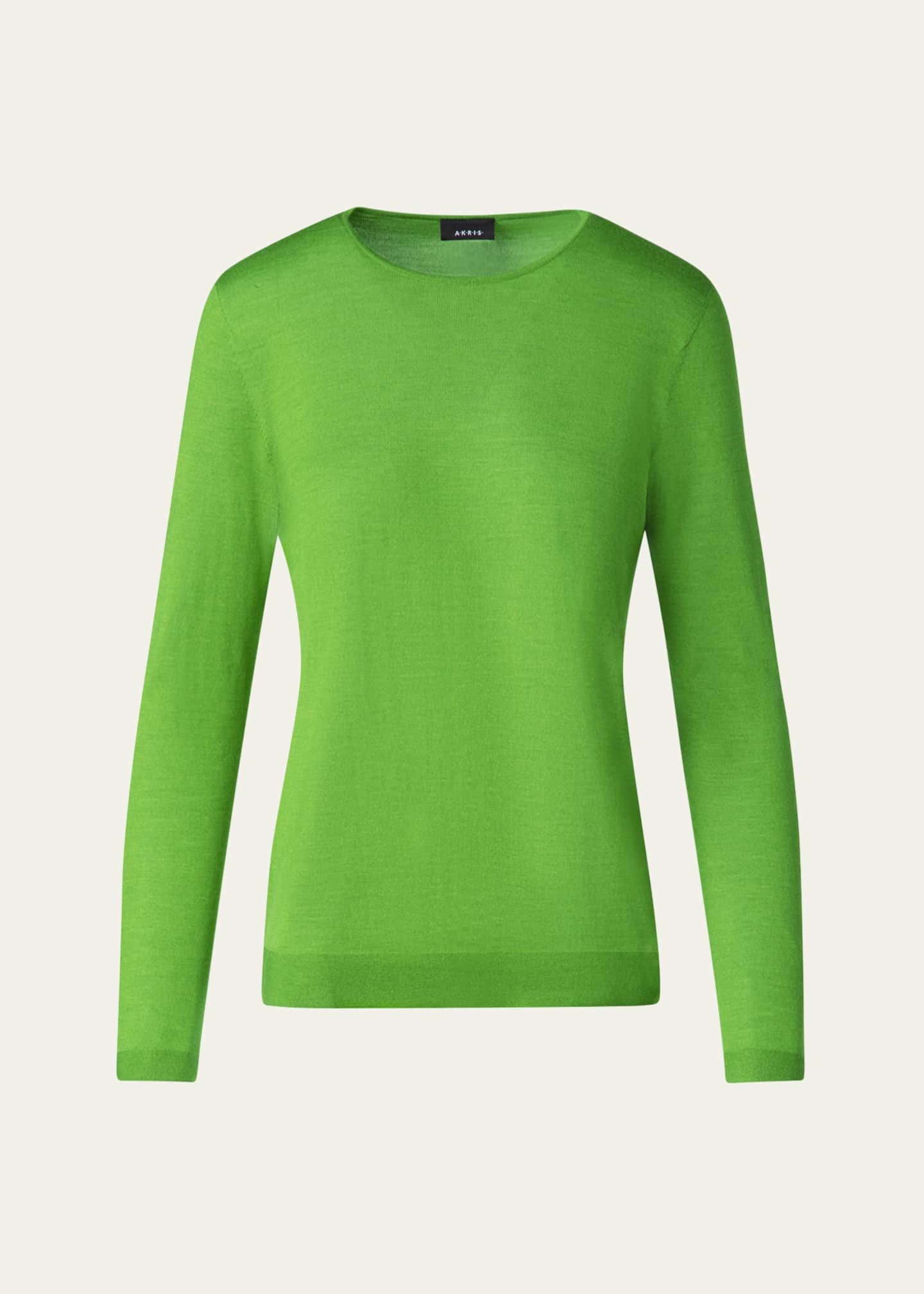 Akris Seamless Cashmere-Silk Crewneck Sweater Image 1 of 5