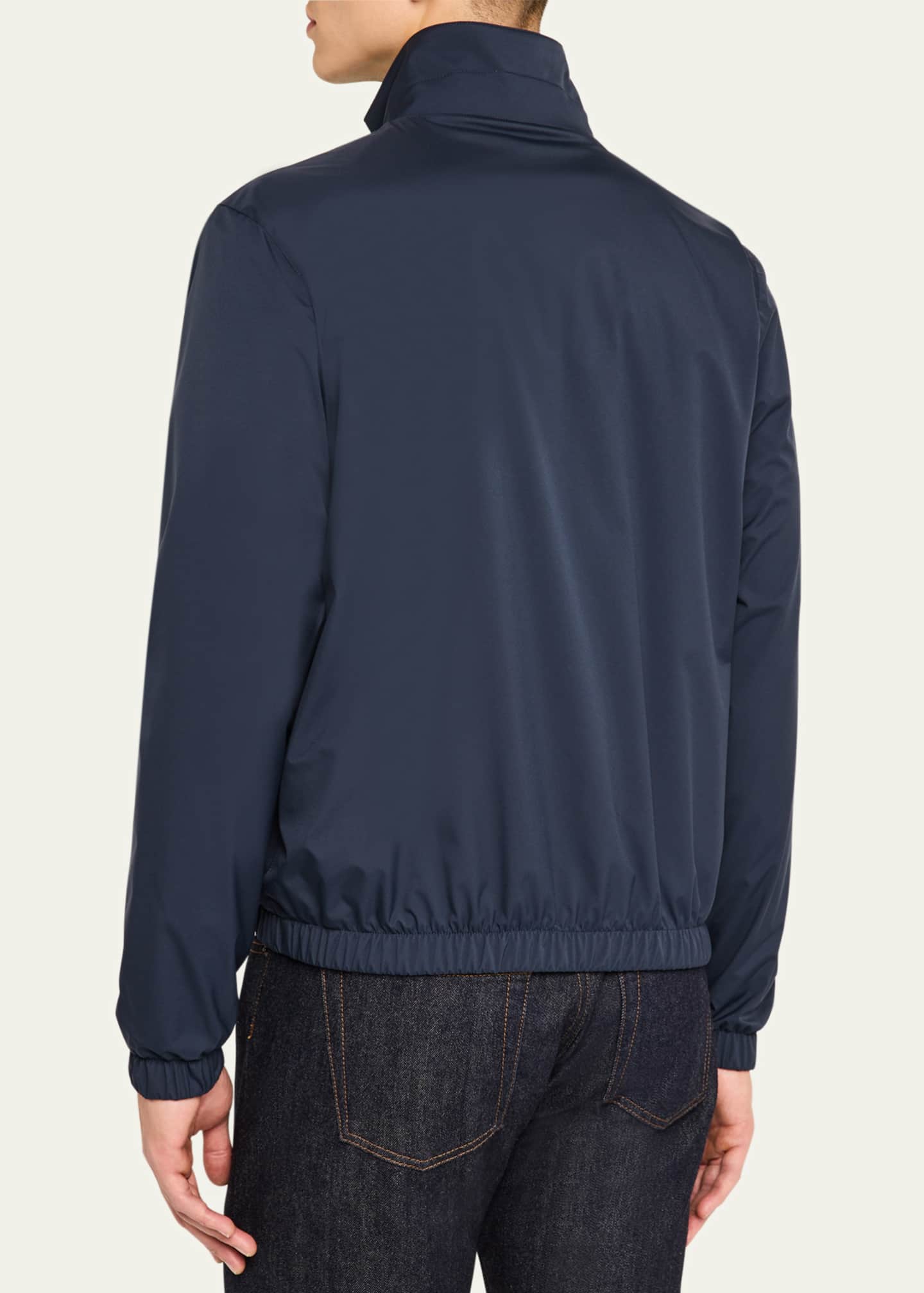 Loro Piana Men's Windmate Storm System Nylon Bomber Jacket Image 3 of 5